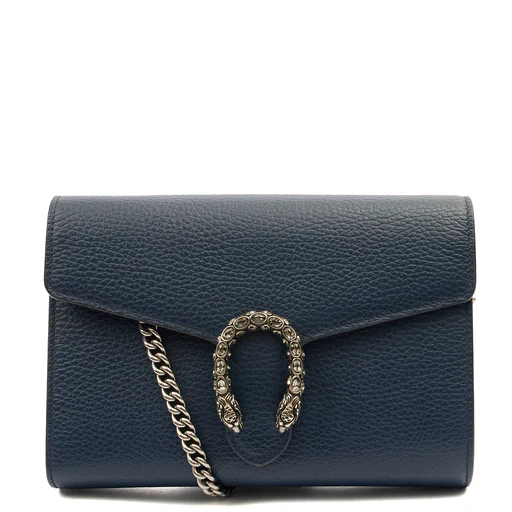 Picture of Gucci Cross Body Dionysus Chain Wallet in Blue, Leather