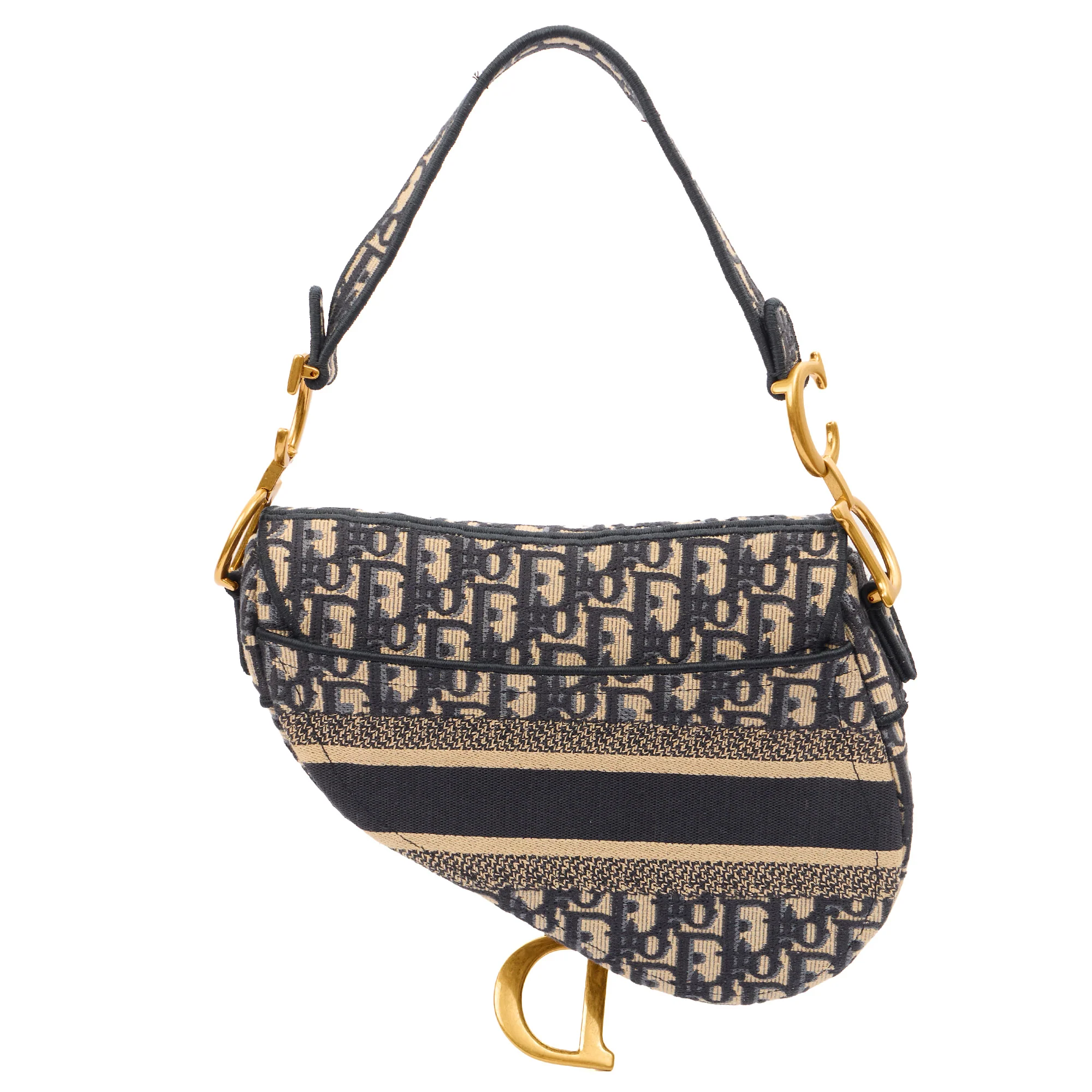 Picture of Christian Dior Shoulder Bag Saddle Bag in Blue, Dior Oblique Embroidery