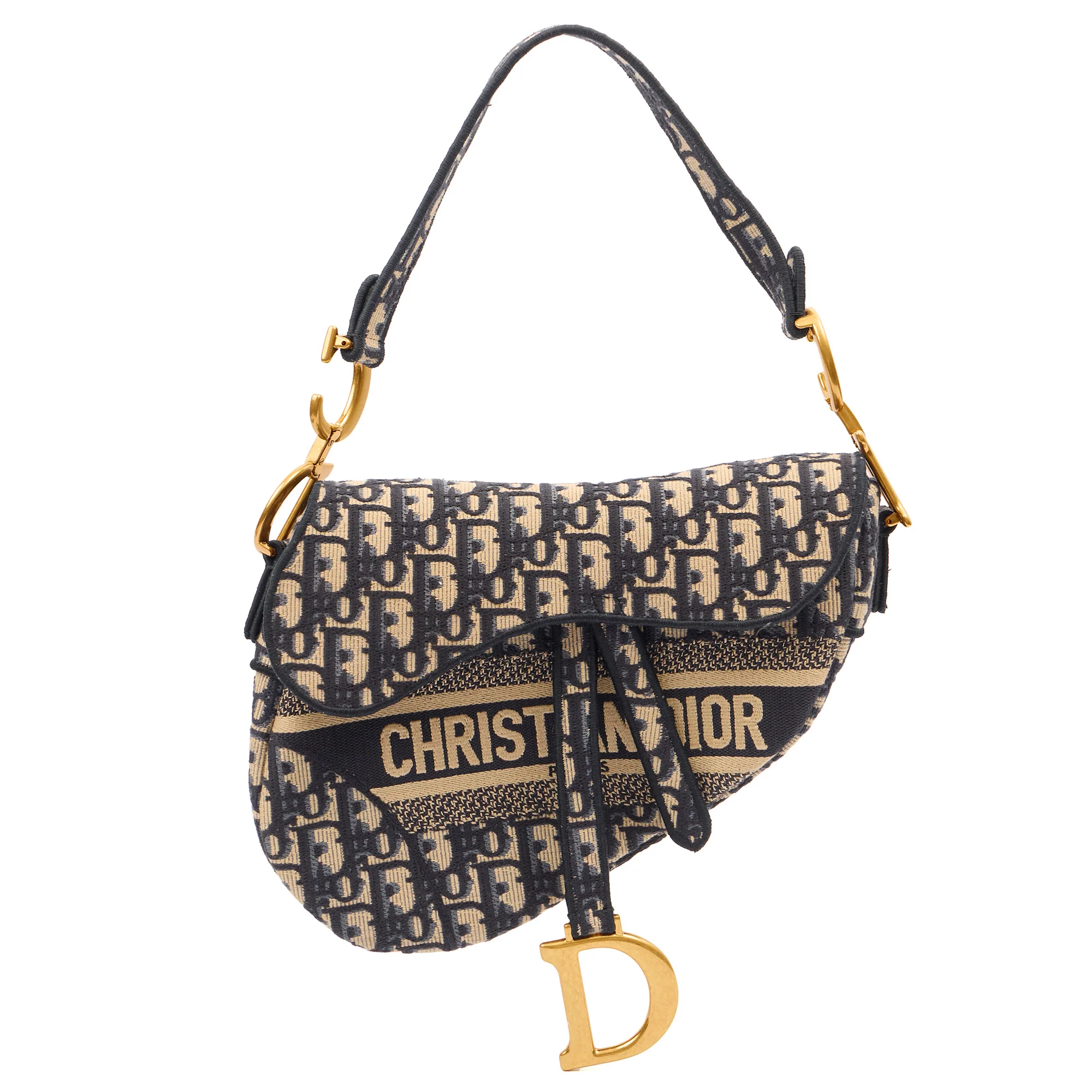 Picture of Christian Dior Shoulder Bag Saddle Bag in Blue, Dior Oblique Embroidery