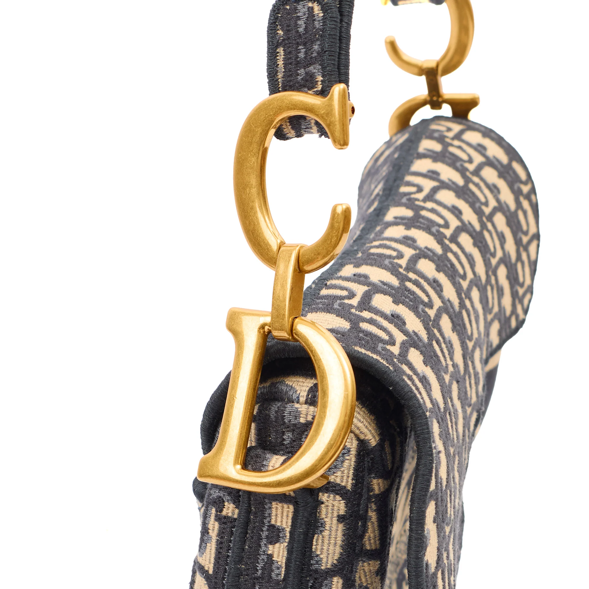 Picture of Christian Dior Shoulder Bag Saddle Bag in Blue, Dior Oblique Embroidery