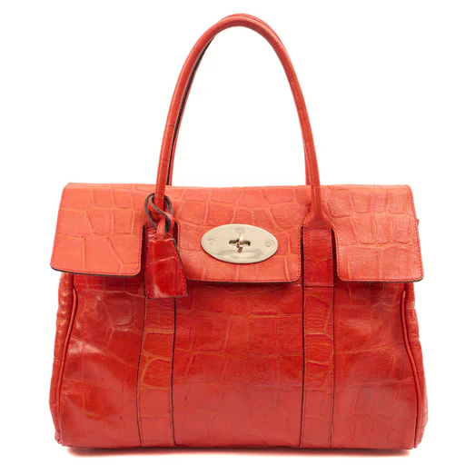 Picture of Mulberry Tote Bayswater Heritage in Red, Exotic Effect Leather