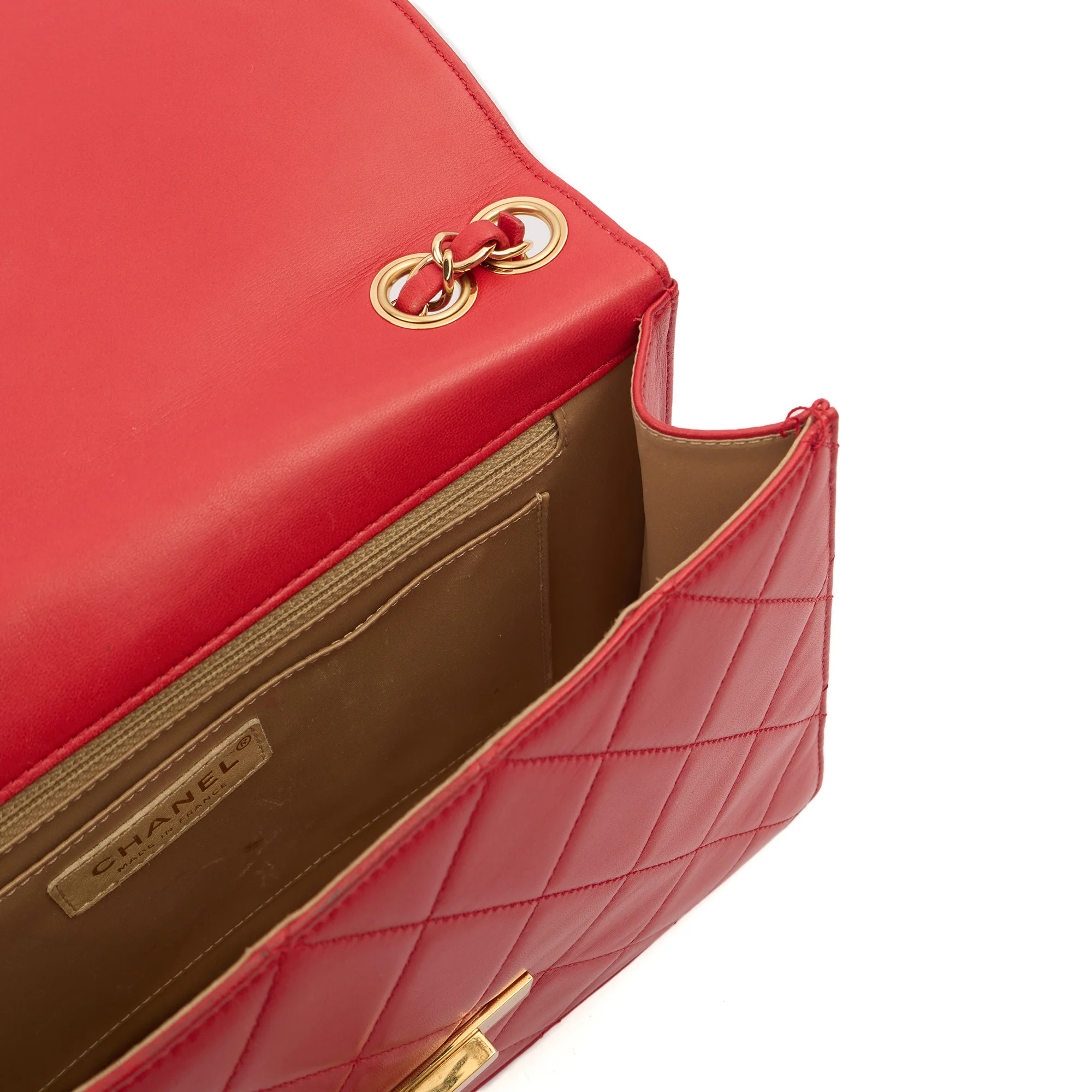 Picture of Chanel Shoulder Bag Golden Class Wallet On Chain in Red, Lambskin Leather