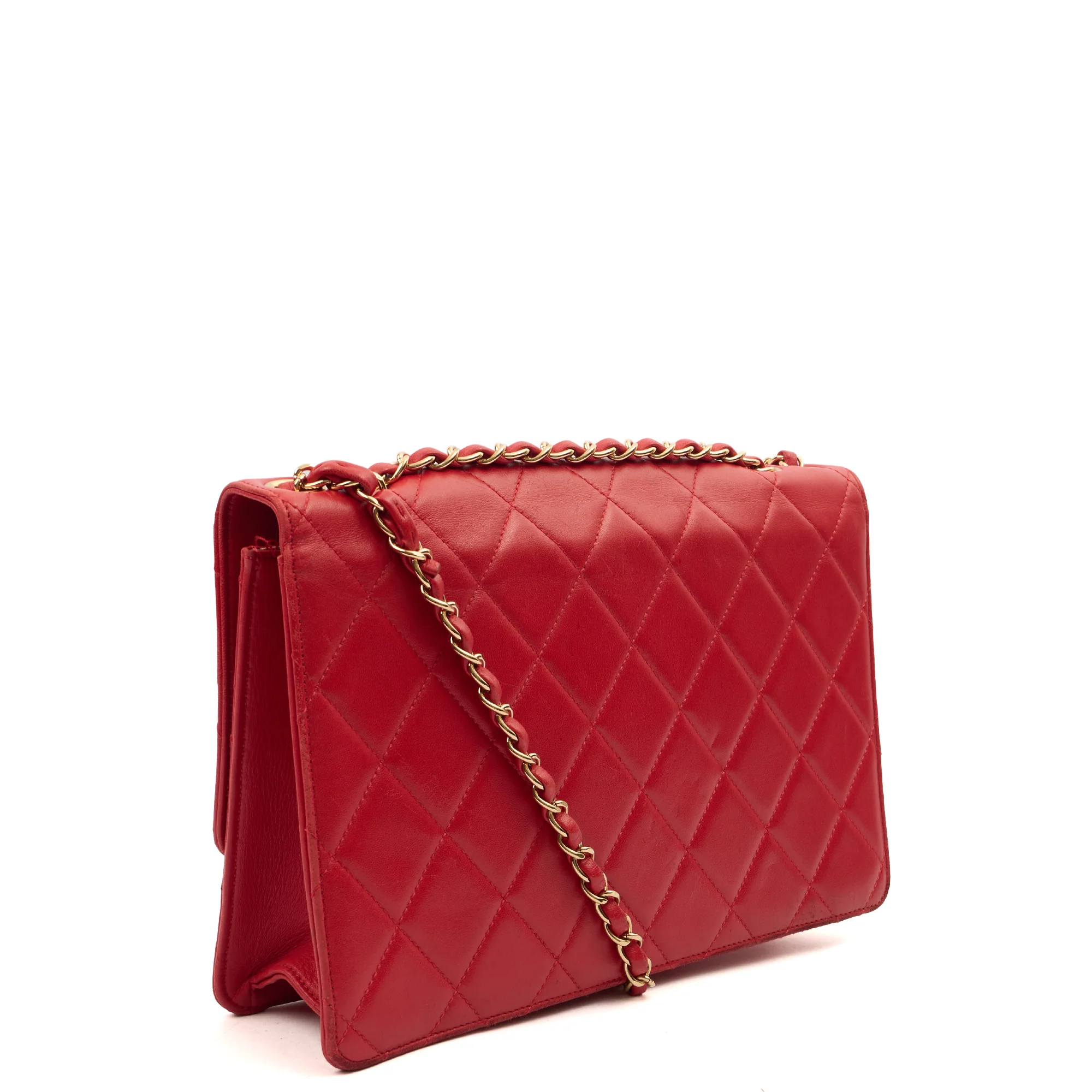 Picture of Chanel Shoulder Bag Golden Class Wallet On Chain in Red, Lambskin Leather