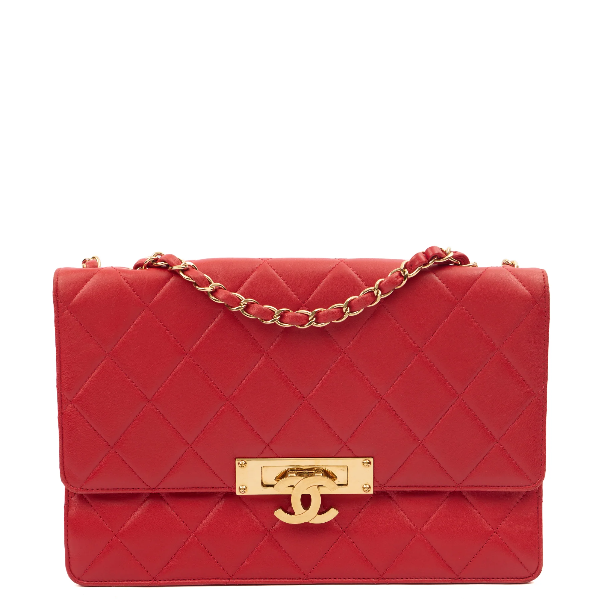 Picture of Chanel Shoulder Bag Golden Class Wallet On Chain in Red, Lambskin Leather