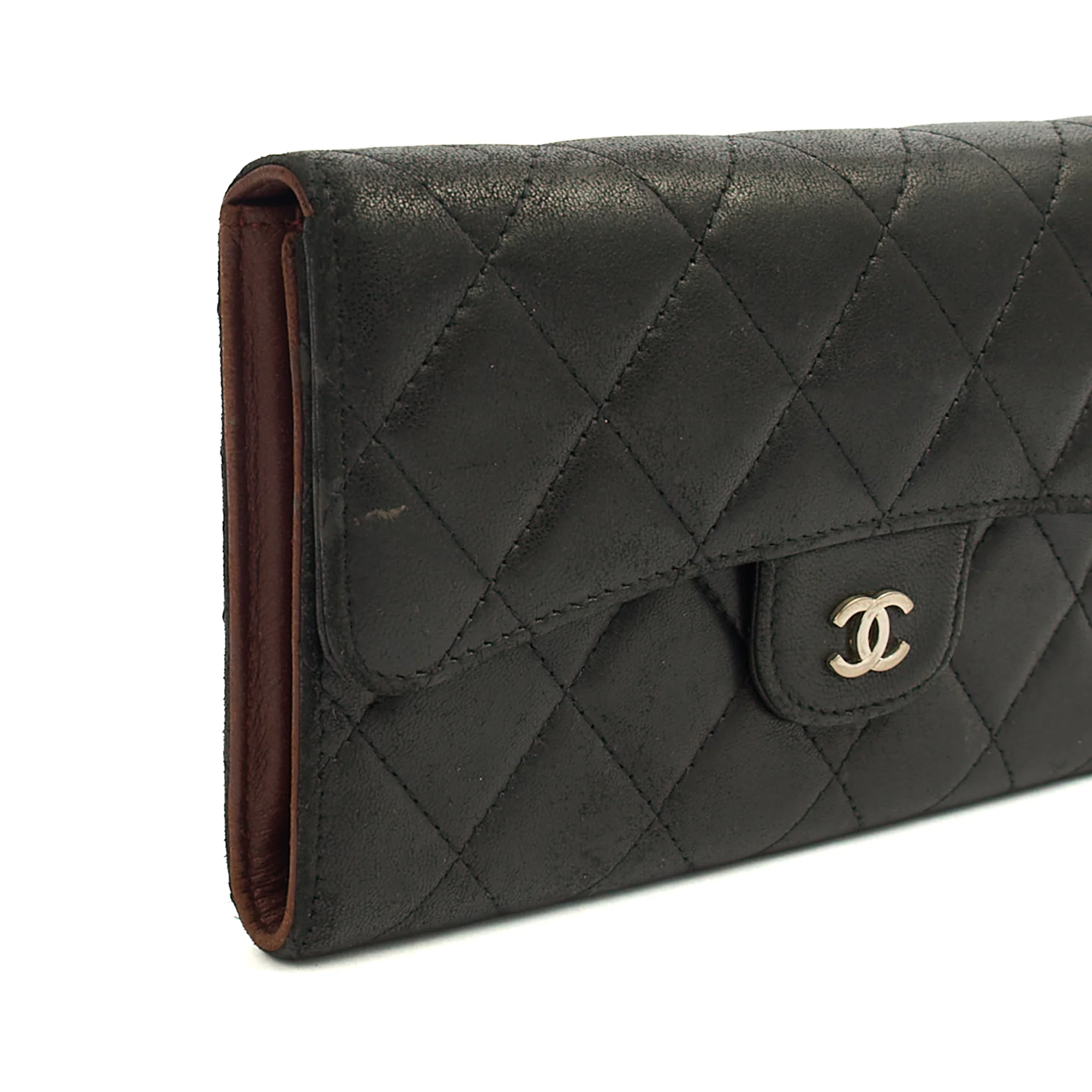 Picture of Chanel Purse Classic Long Flap Wallet in Black, Lambskin Leather