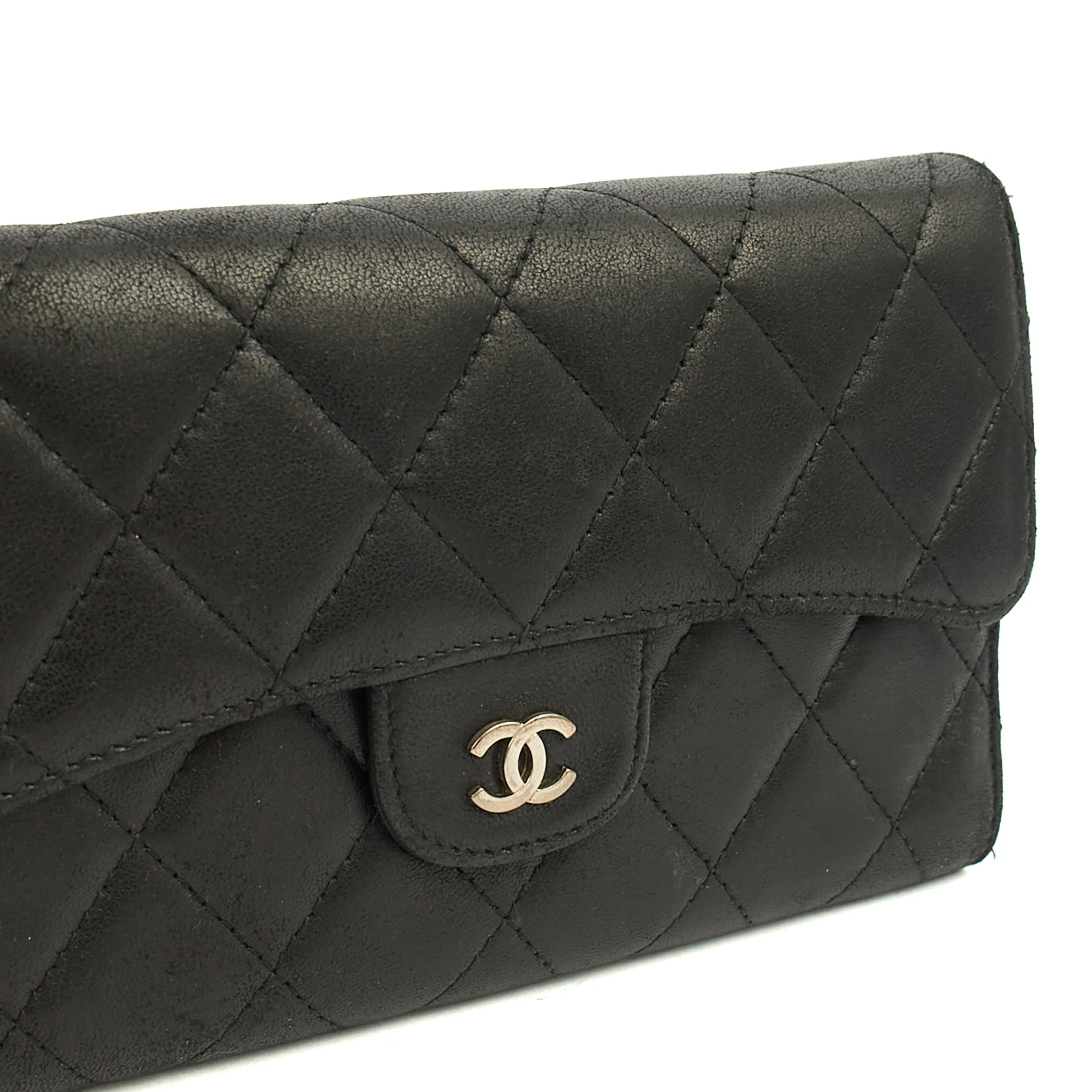 Picture of Chanel Purse Classic Long Flap Wallet in Black, Lambskin Leather
