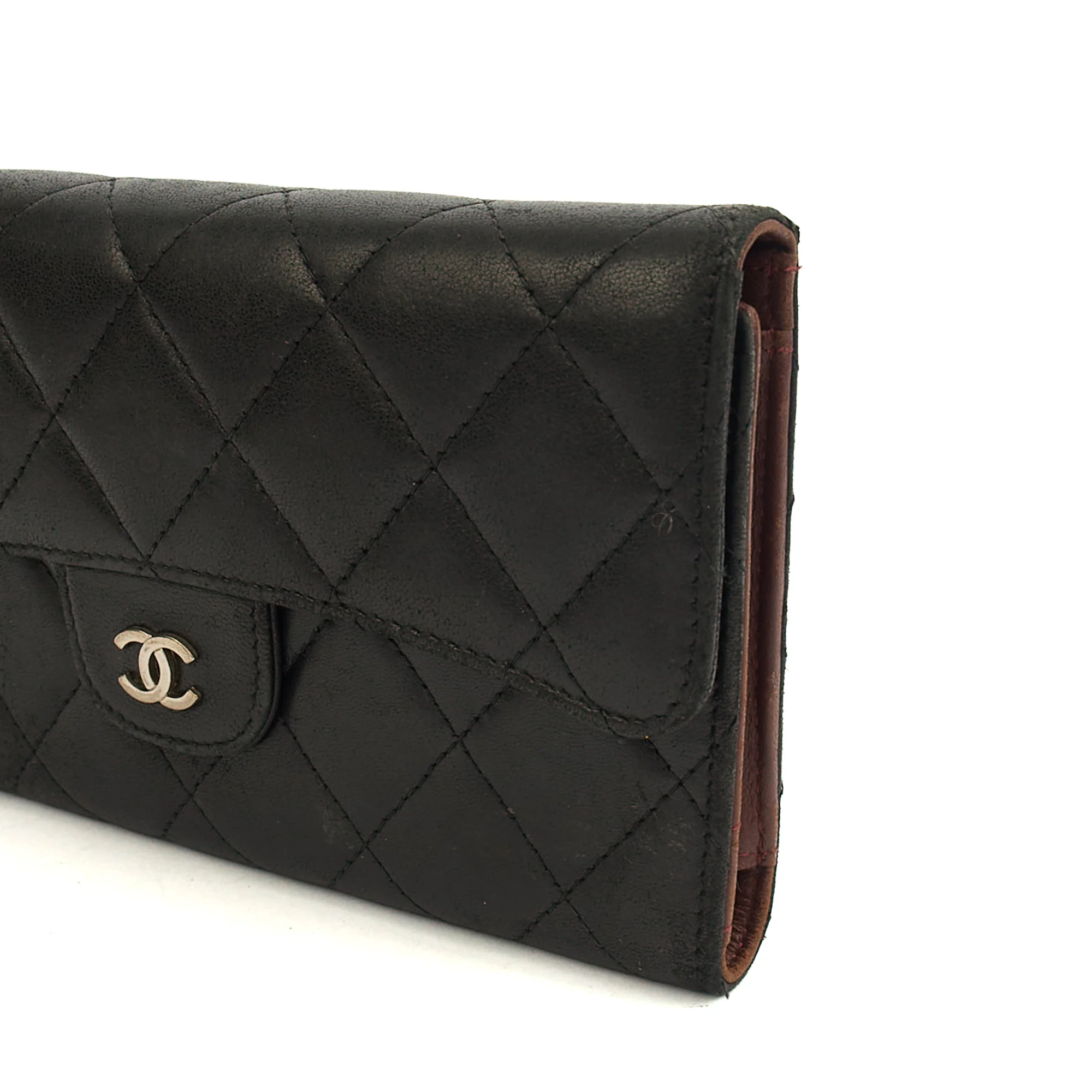 Picture of Chanel Purse Classic Long Flap Wallet in Black, Lambskin Leather