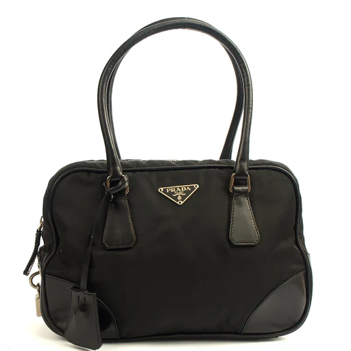 Picture of Prada Top Handle Shoulder Bag in Black, Nylon