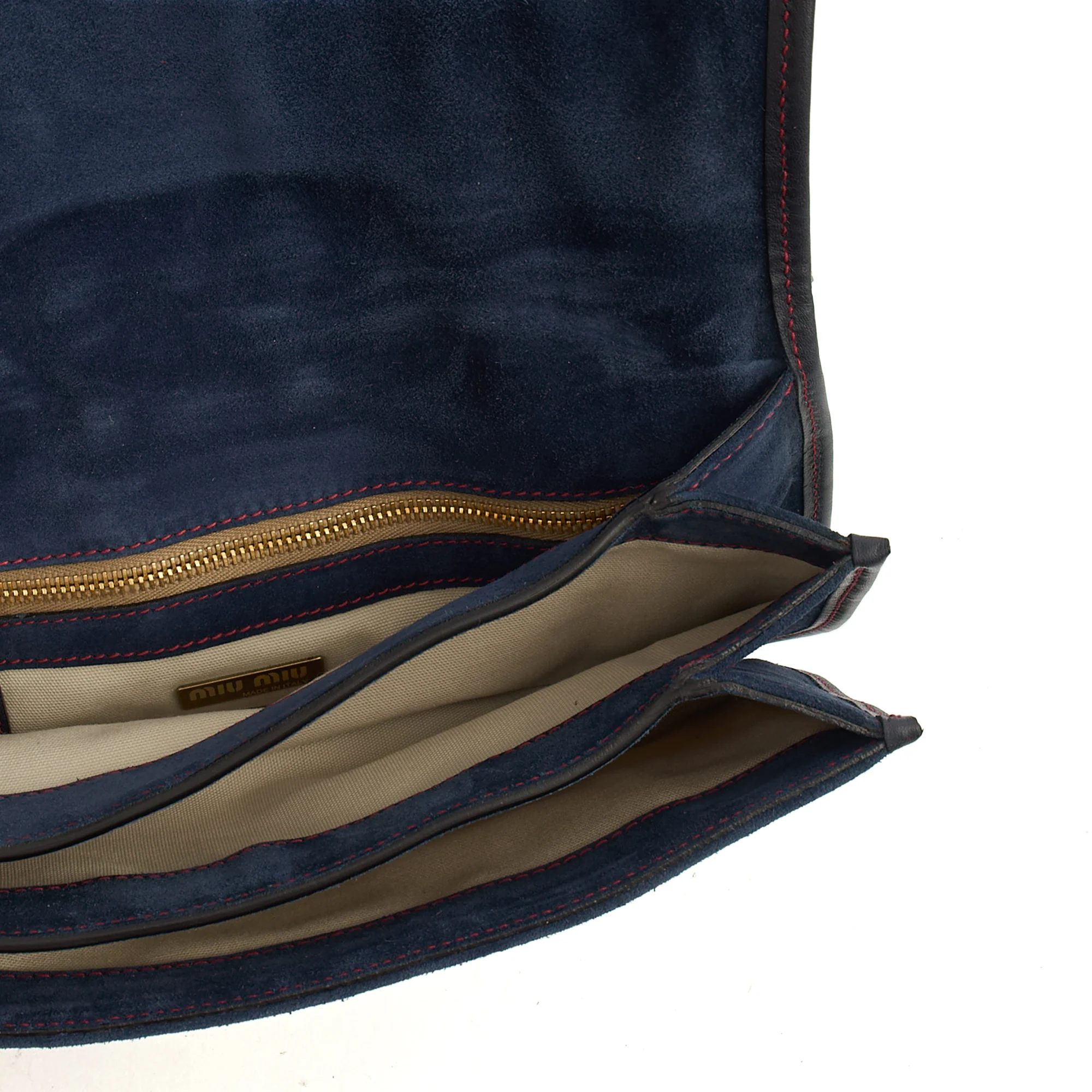 Picture of Miu Miu Shoulder Bag Shoulder Bag in Navy, Suede