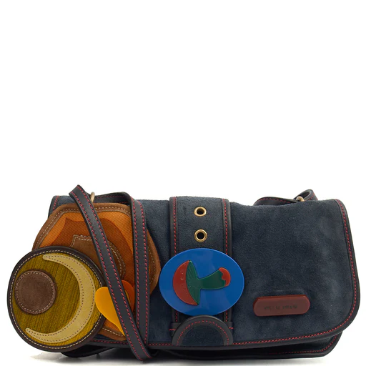 Picture of Miu Miu Shoulder Bag Shoulder Bag in Navy, Suede