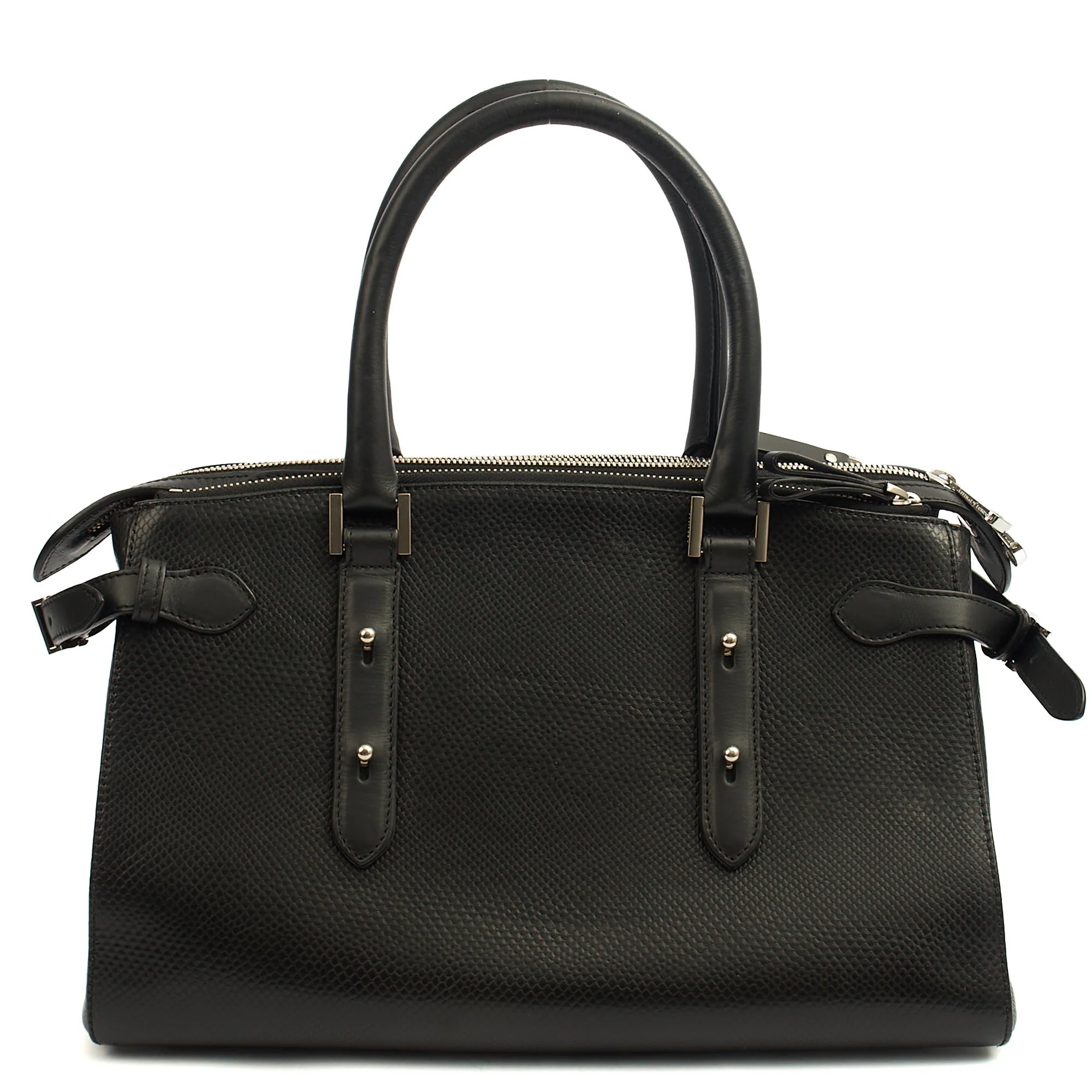 Picture of Aspinal of London Tote London Tote - Midi in Black, Leather