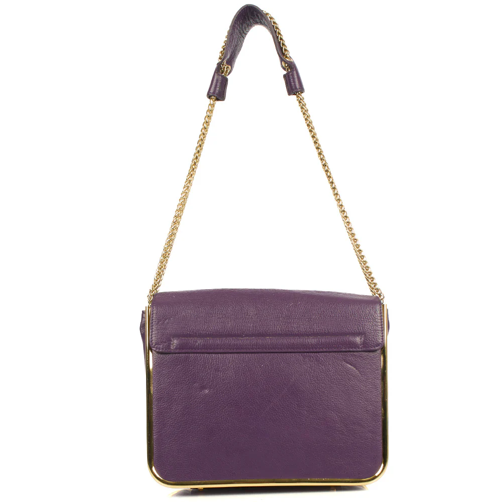 Picture of Chloe Shoulder Bag Sally - Medium in Purple, Calfskin Leather