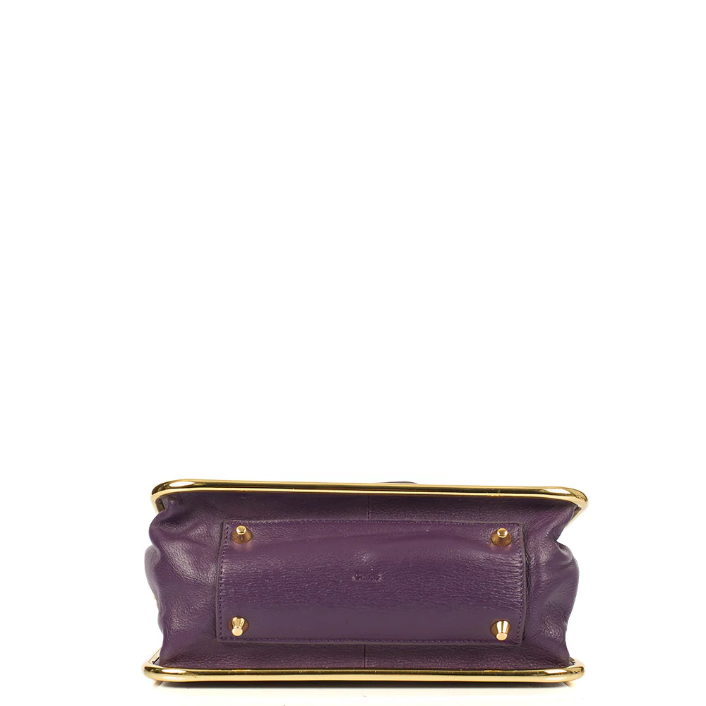 Picture of Chloe Shoulder Bag Sally - Medium in Purple, Calfskin Leather