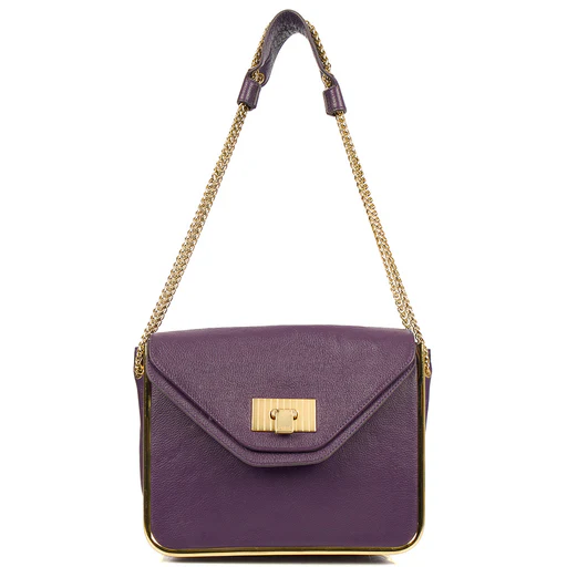 Picture of Chloe Shoulder Bag Sally - Medium in Purple, Calfskin Leather