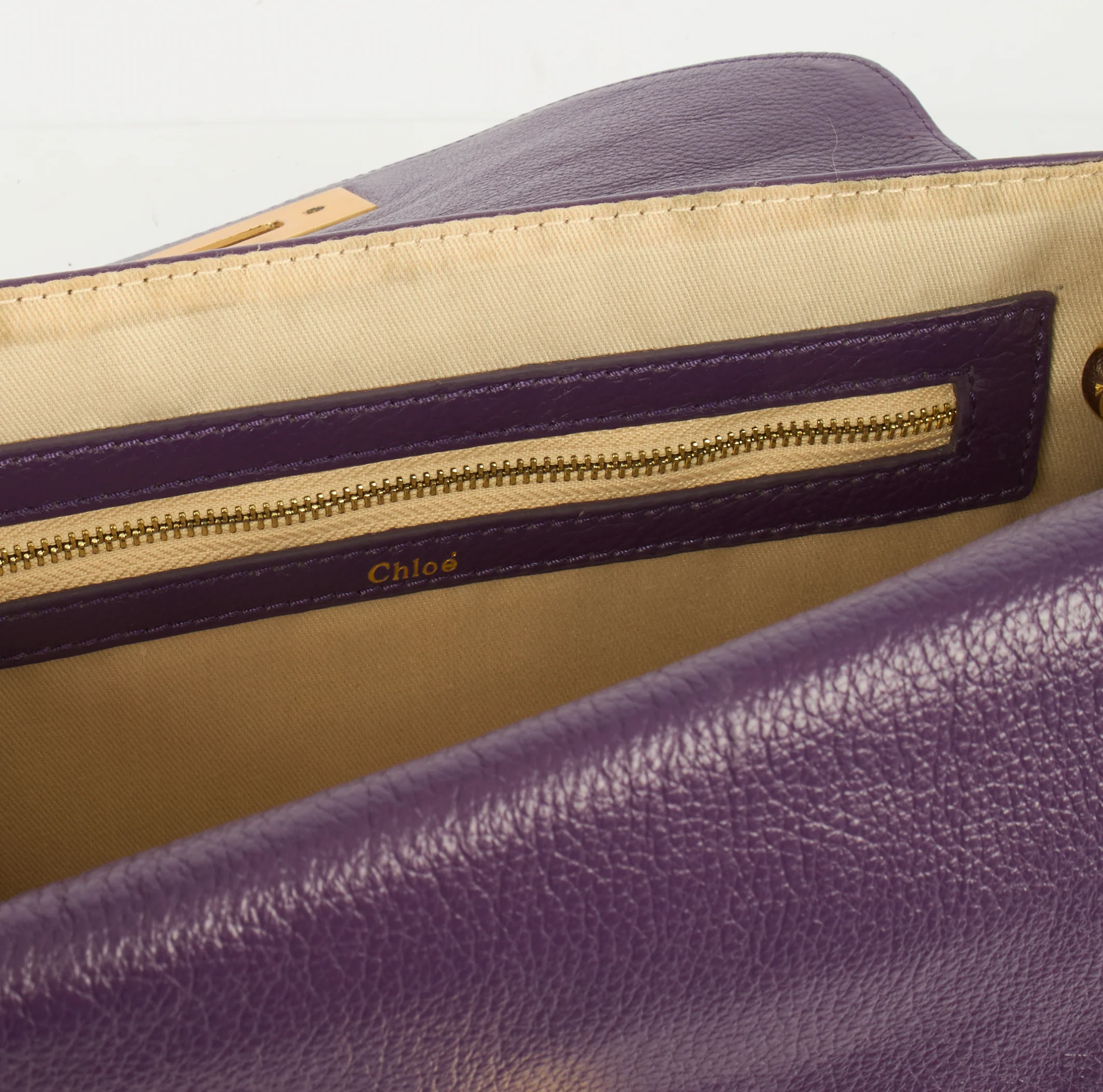 Picture of Chloe Shoulder Bag Sally - Medium in Purple, Calfskin Leather