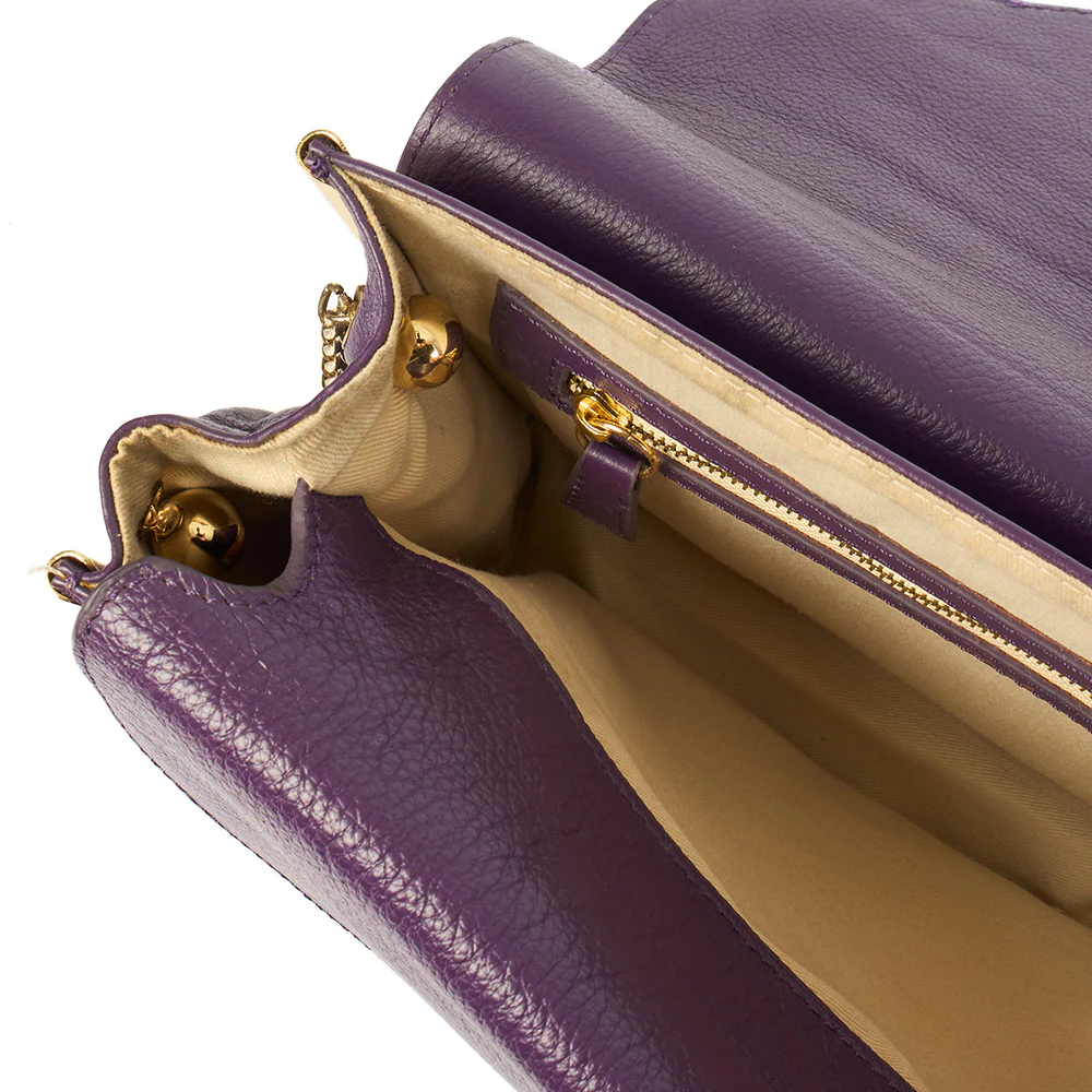 Picture of Chloe Shoulder Bag Sally - Medium in Purple, Calfskin Leather