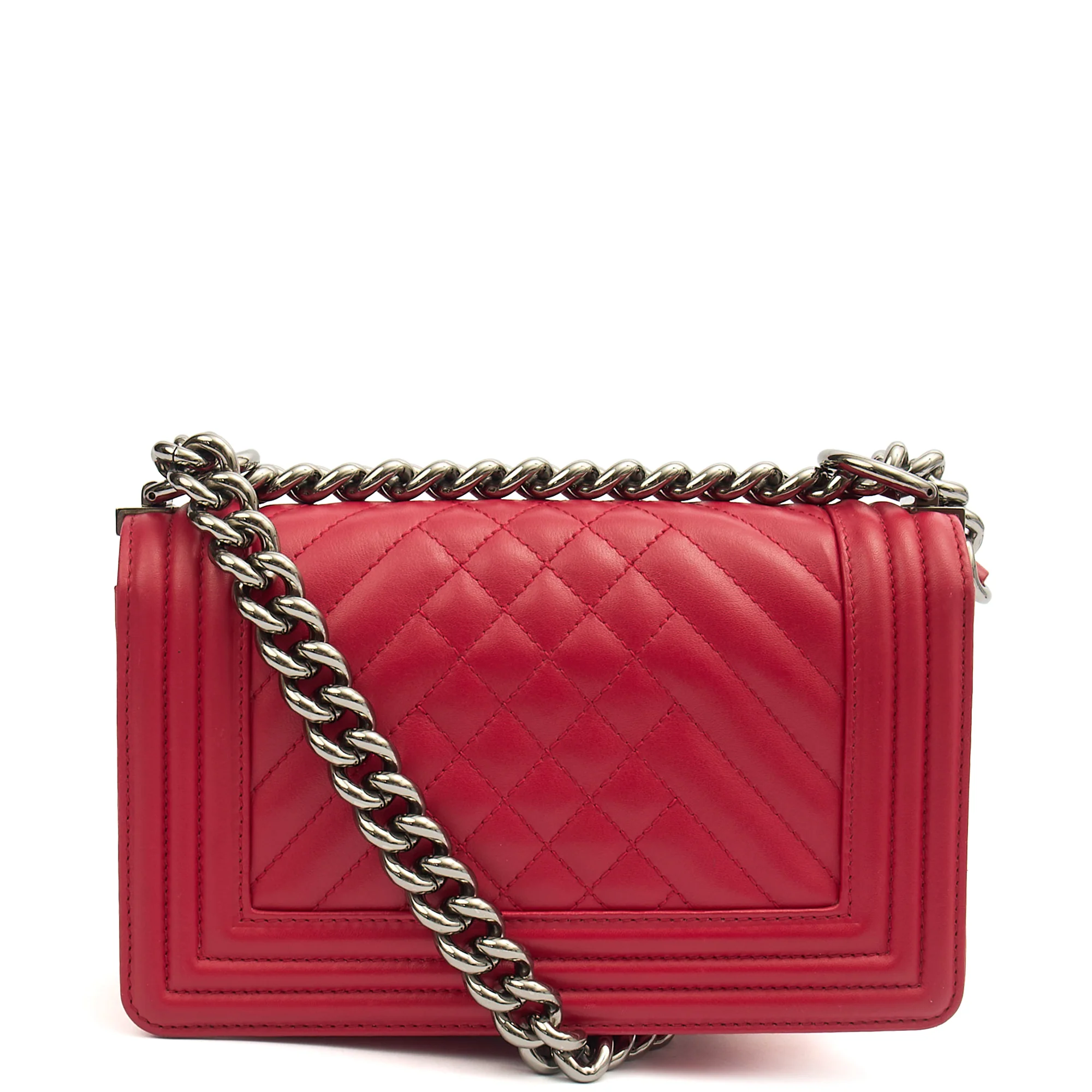 Picture of Chanel Shoulder Bag Boy - Small in Pink, Calfskin Leather