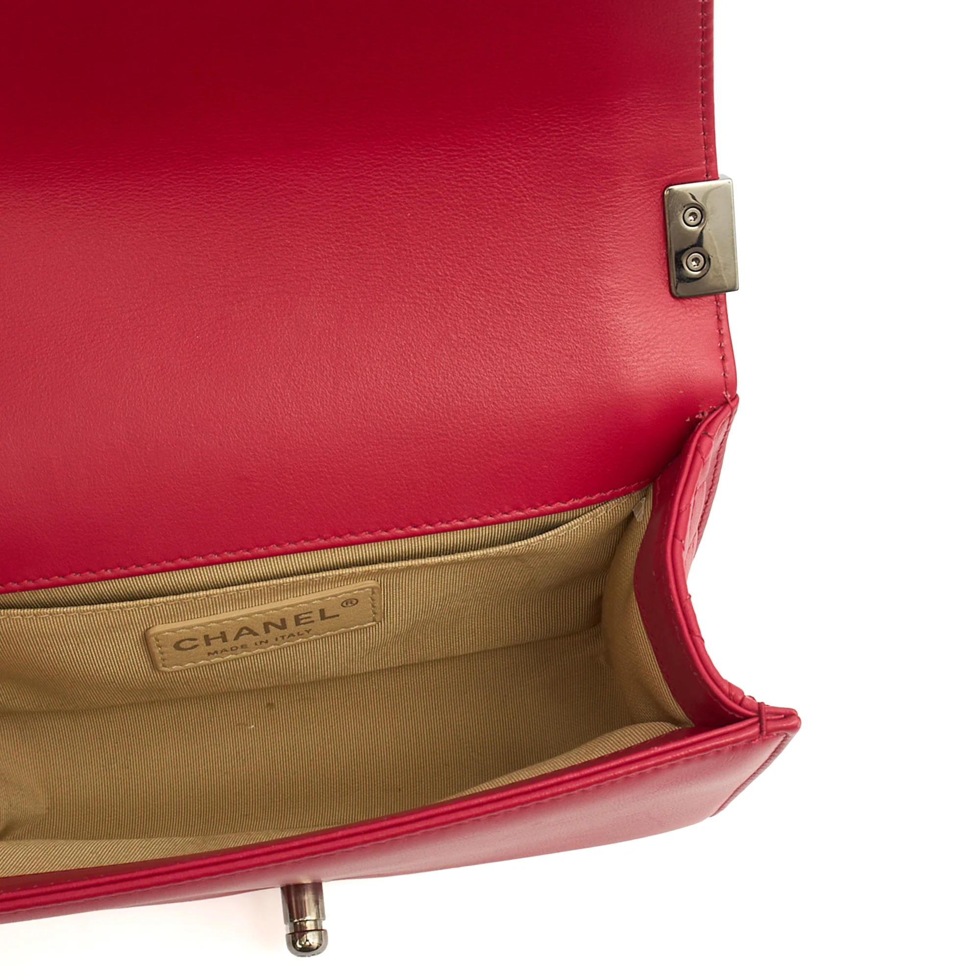 Picture of Chanel Shoulder Bag Boy - Small in Pink, Calfskin Leather