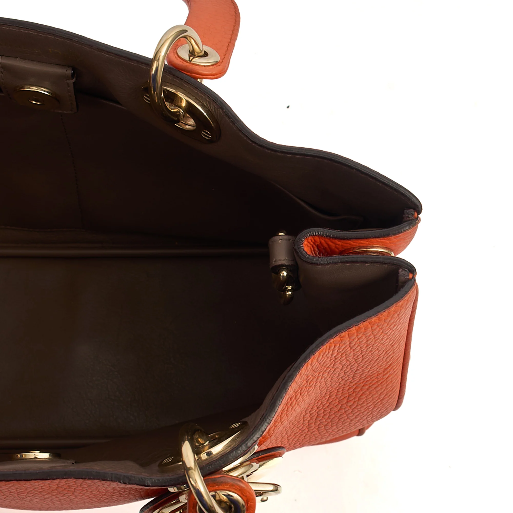 Picture of Christian Dior Tote Diorissimo tote in Orange, Leather