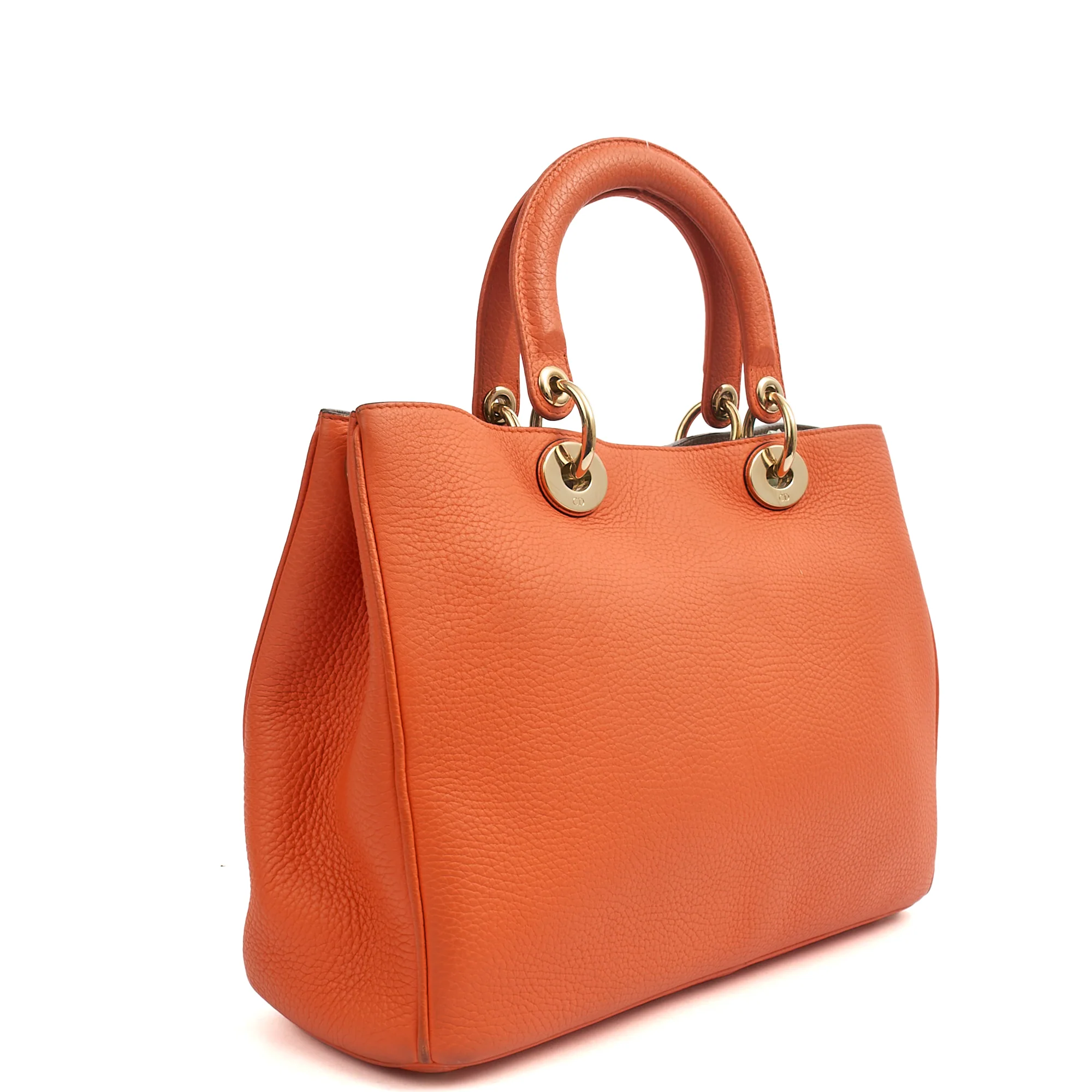 Picture of Christian Dior Tote Diorissimo tote in Orange, Leather