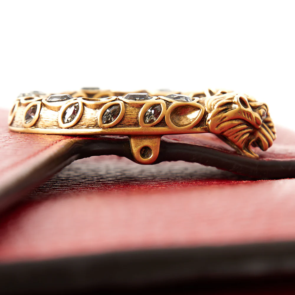 Picture of Gucci Cross Body Dionysus Chain Wallet in Hibiscus Red, Leather