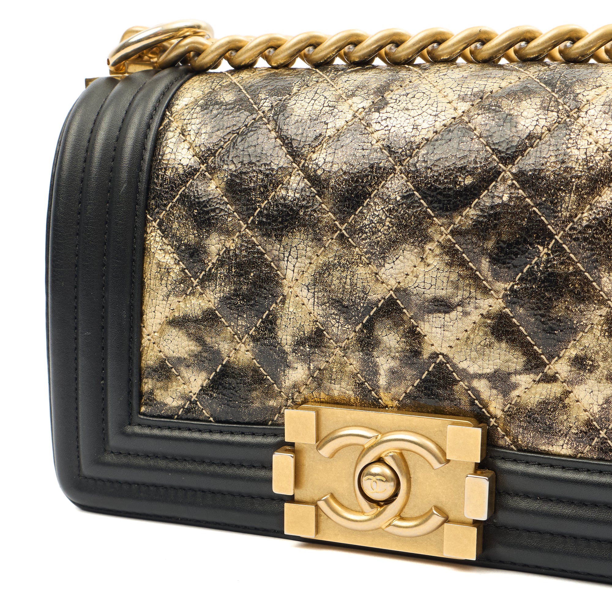 Picture of Chanel Mini Bag Boy - Mini in Metallic, Leather