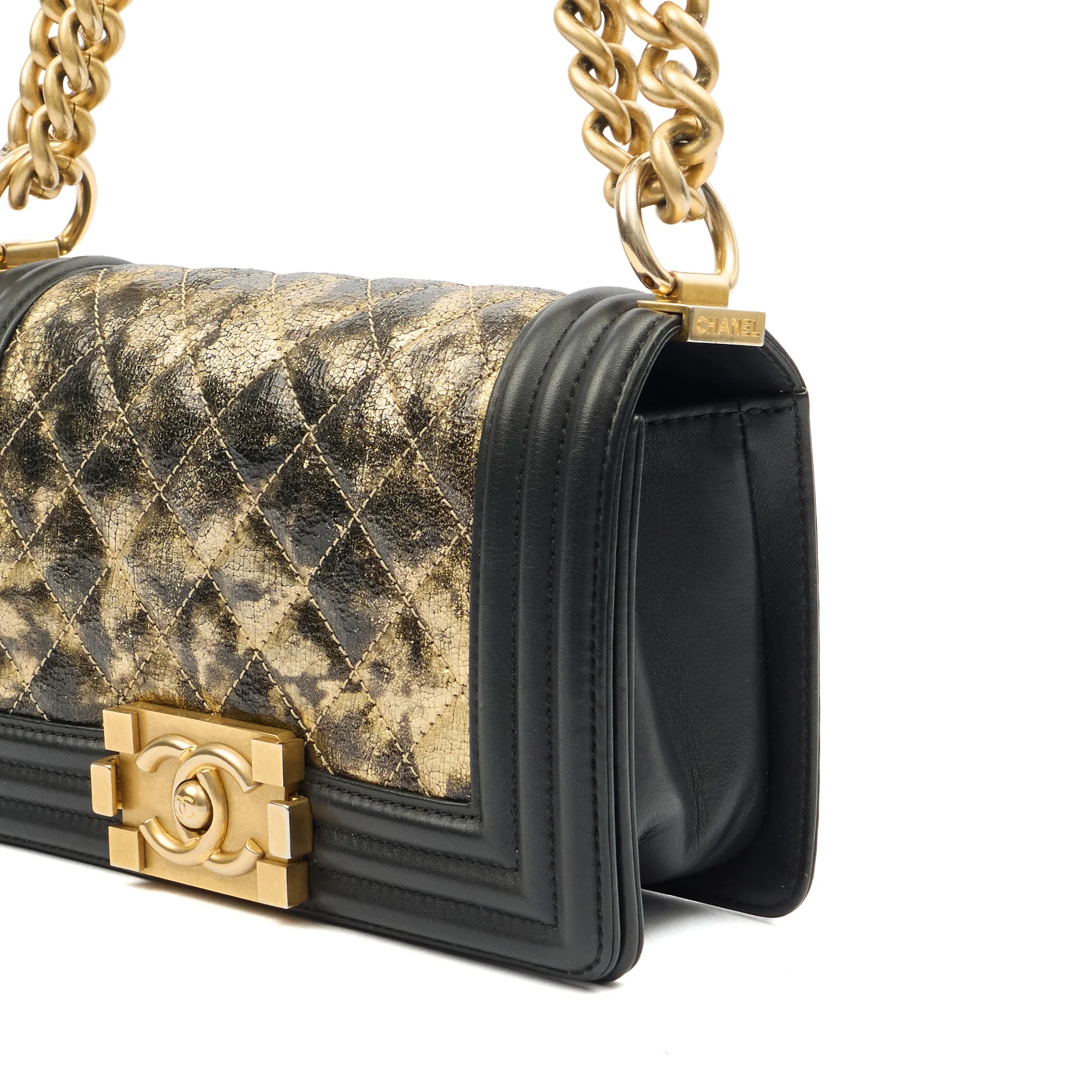 Picture of Chanel Mini Bag Boy - Mini in Metallic, Leather