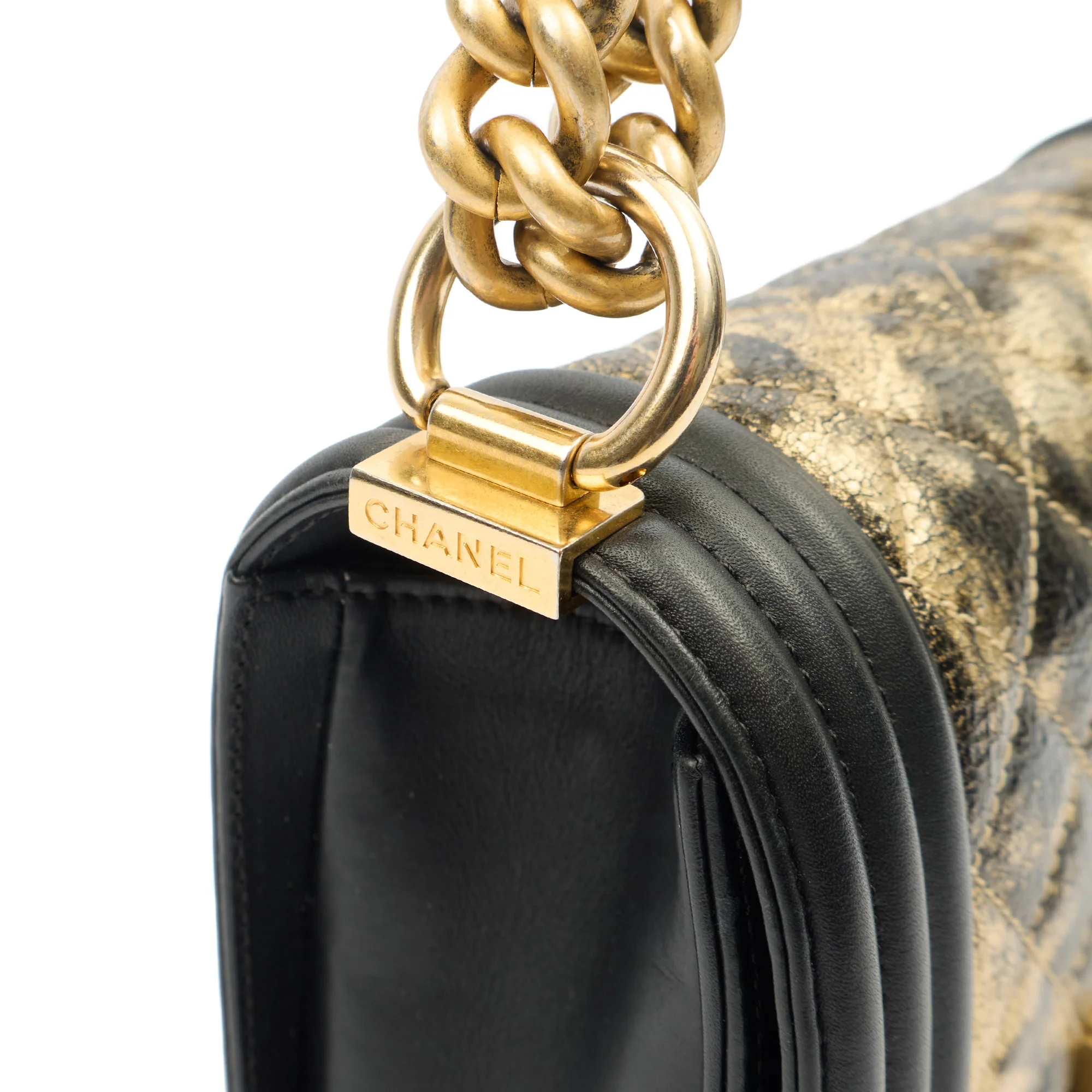 Picture of Chanel Mini Bag Boy - Mini in Metallic, Leather