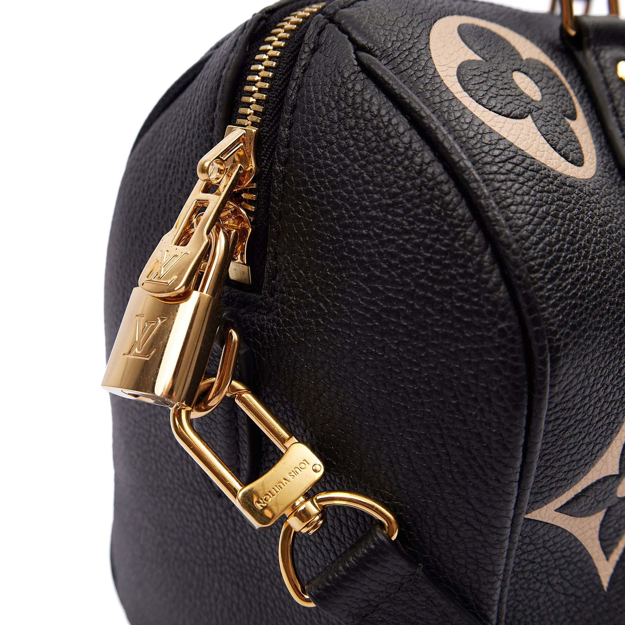 Picture of Louis Vuitton Top Handle Speedy Bandouliere 25 in Black, Empreinte Leather