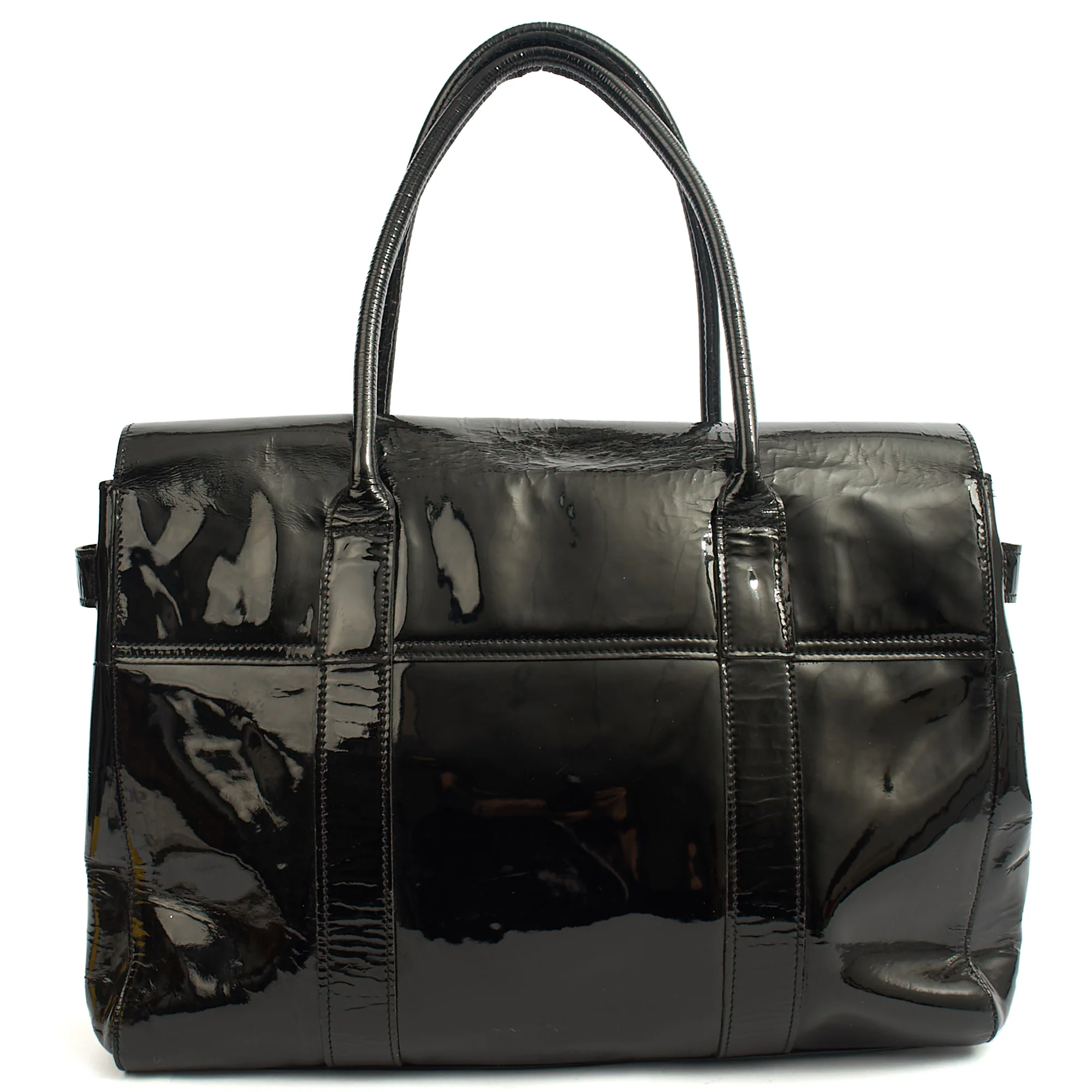 Picture of Mulberry Tote Bayswater Heritage in Black, Patent Leather