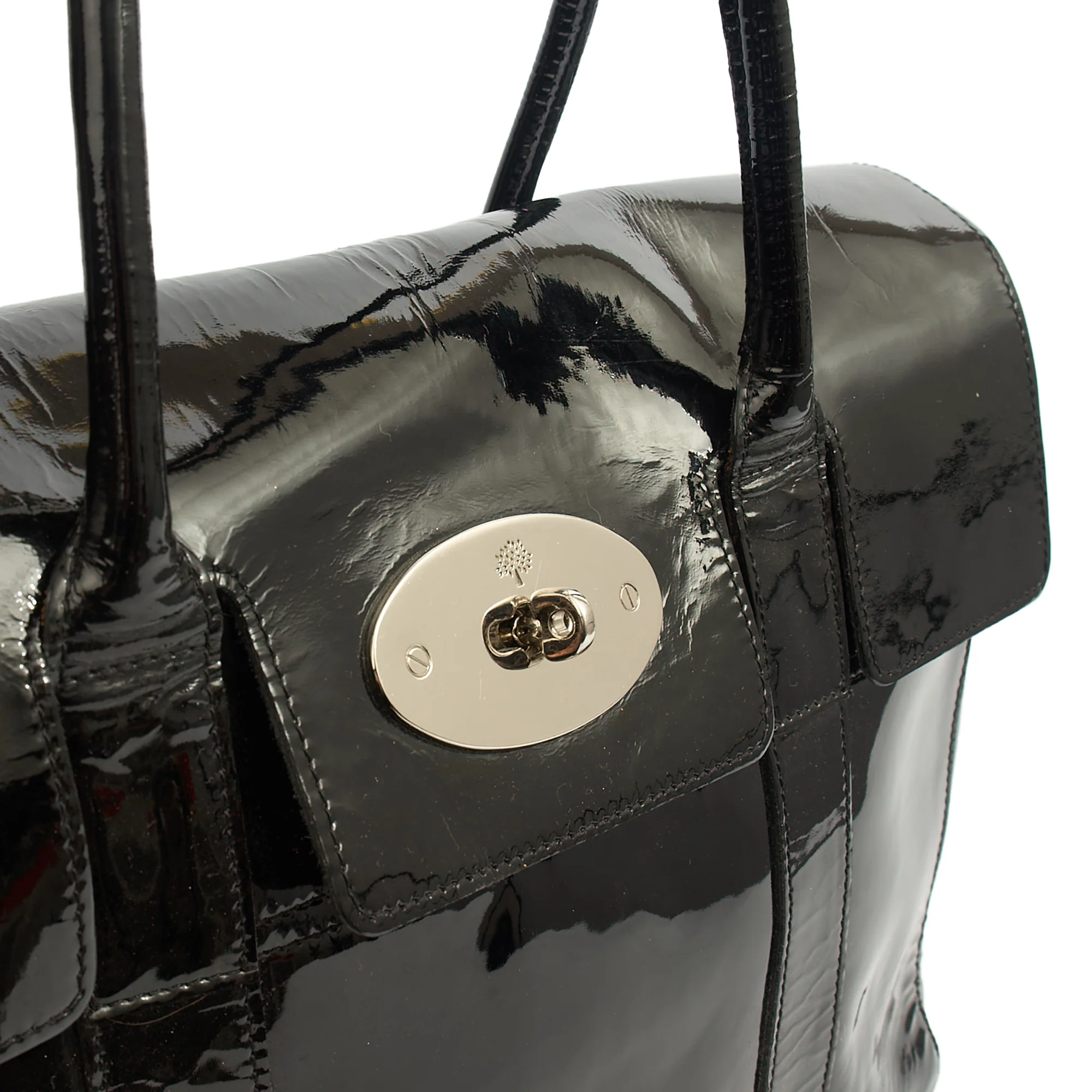 Picture of Mulberry Tote Bayswater Heritage in Black, Patent Leather