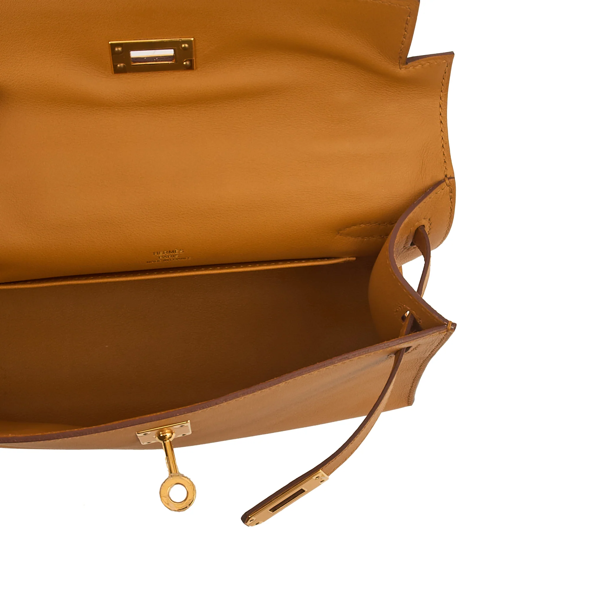 Picture of Hermes Mini Bag Kelly Pochette in Sesame, Swift (Gulli35) Leather