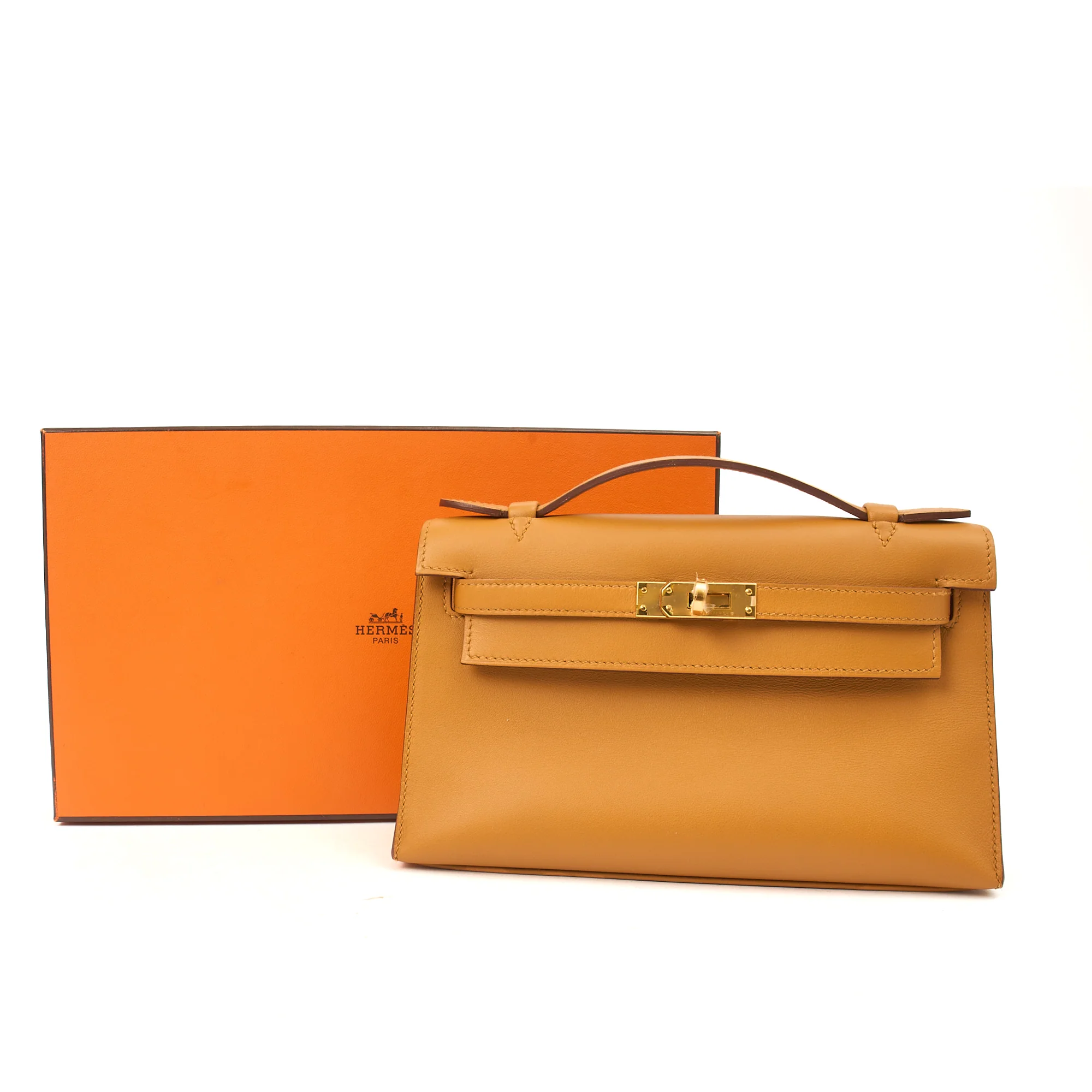 Picture of Hermes Mini Bag Kelly Pochette in Sesame, Swift (Gulli35) Leather