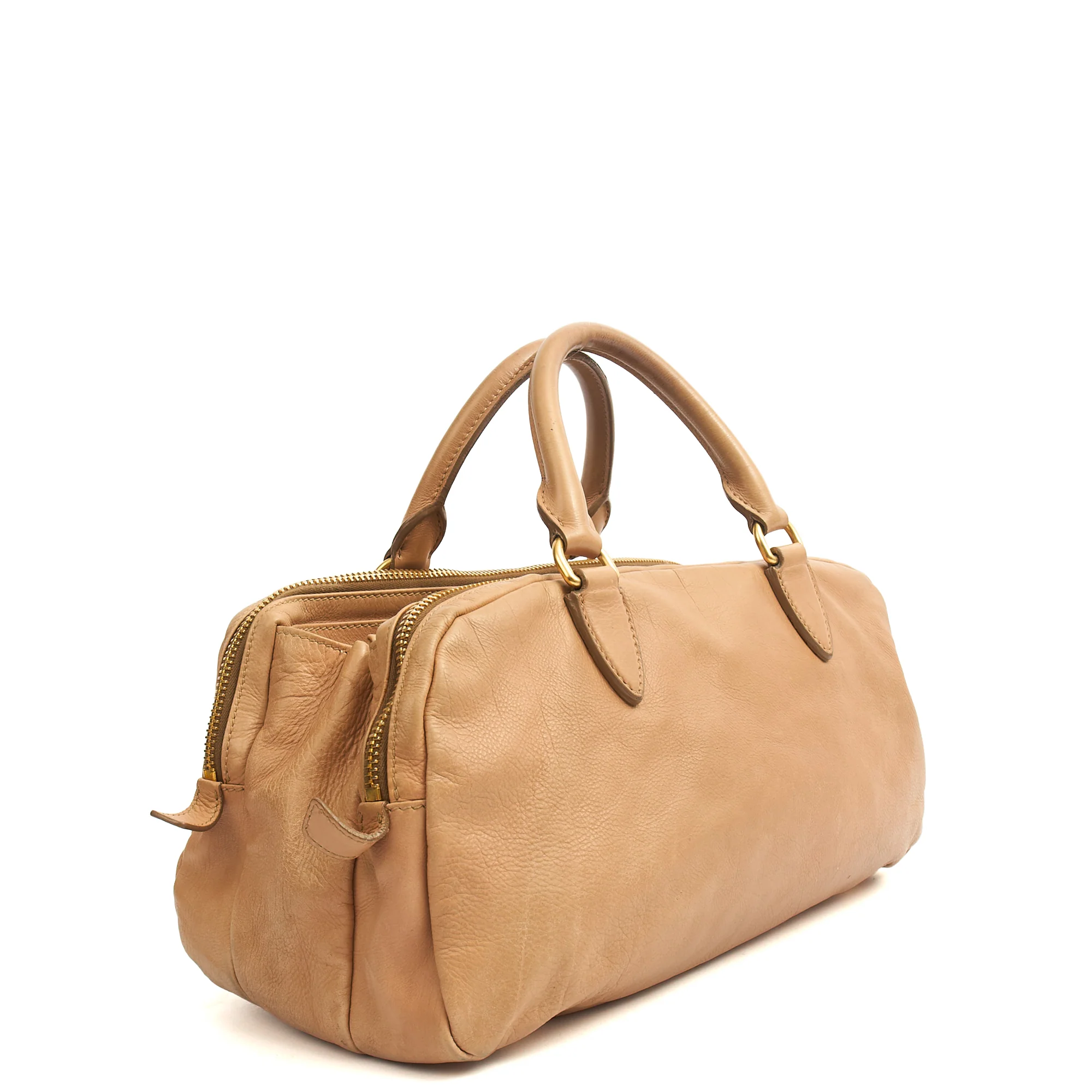 Picture of Miu Miu Tote Tote in Neutral, Leather