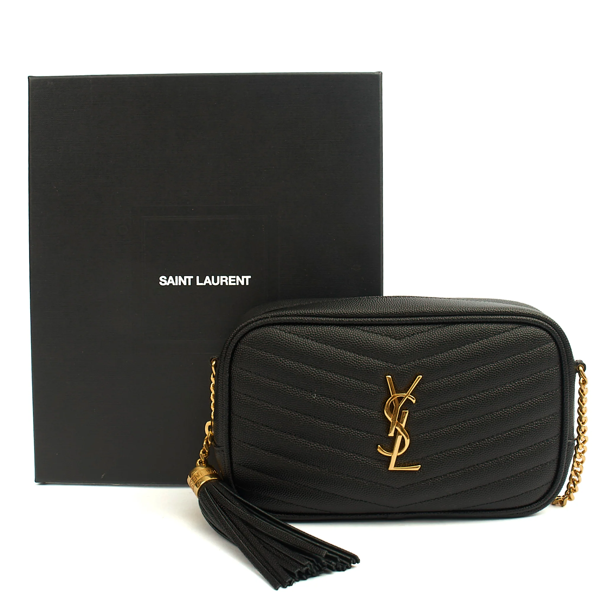 Picture of Saint Laurent Cross Body Lou - Mini in Black, Leather