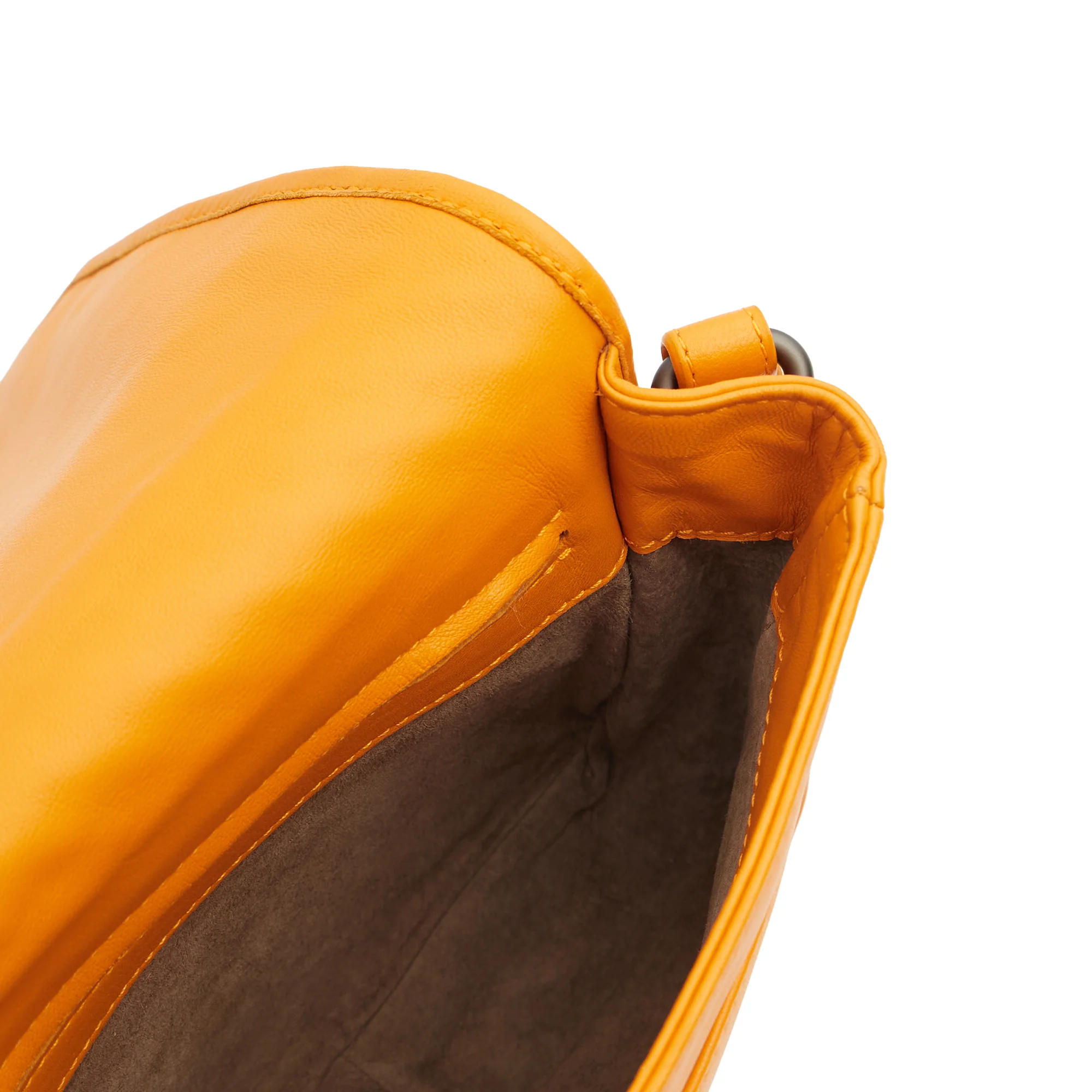 Picture of Bottega Veneta Shoulder Bag Intrecciato Flap Shoulder Bag in Orange, Intrecciato Nappa