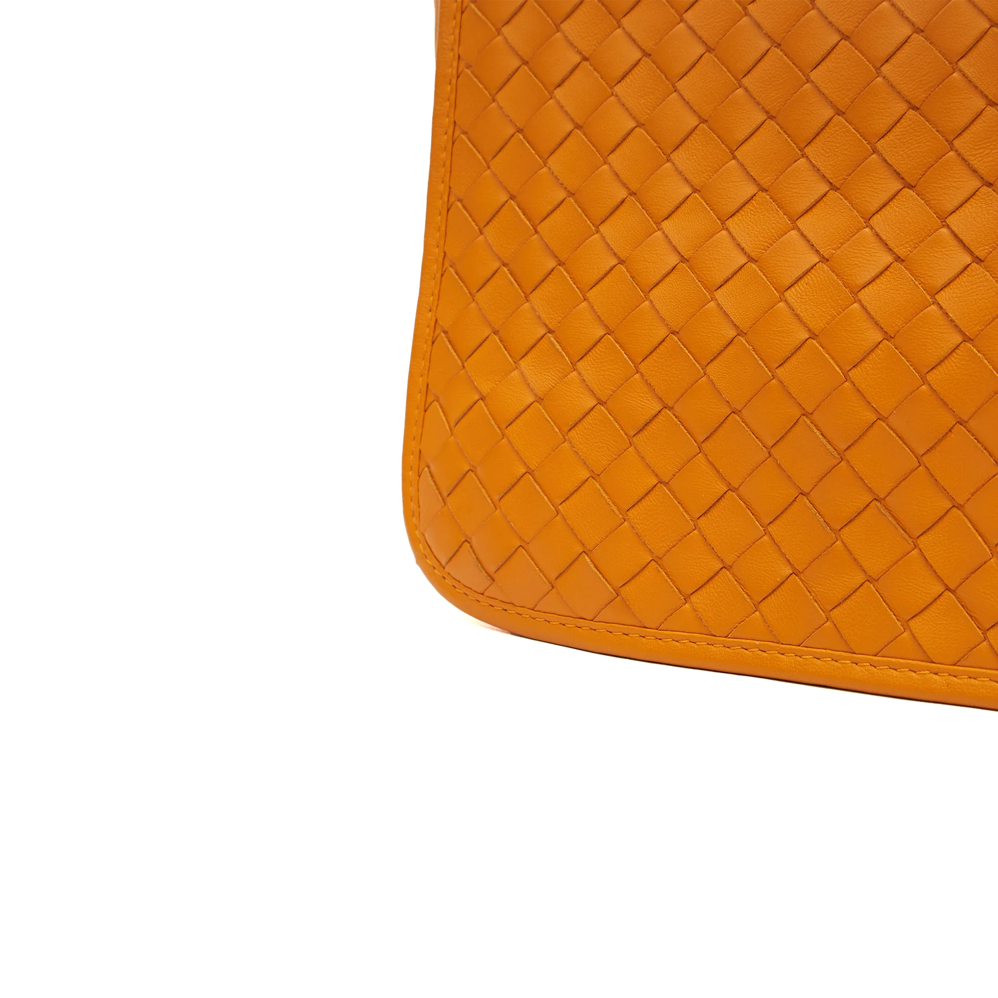 Picture of Bottega Veneta Shoulder Bag Intrecciato Flap Shoulder Bag in Orange, Intrecciato Nappa