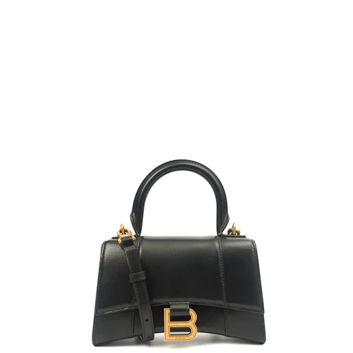 Picture of Balenciaga Cross Body Hourglass Top Handle XS in Black, Leather