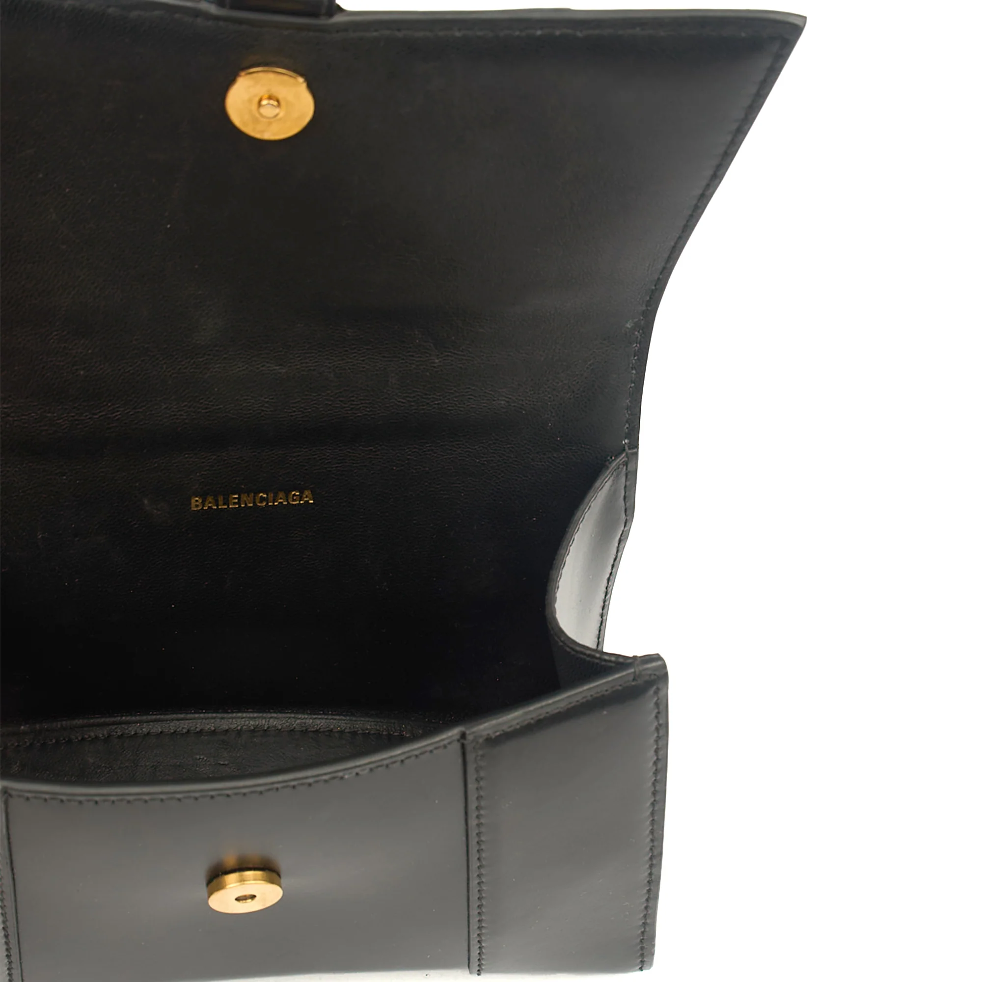 Picture of Balenciaga Cross Body Hourglass Top Handle XS in Black, Leather