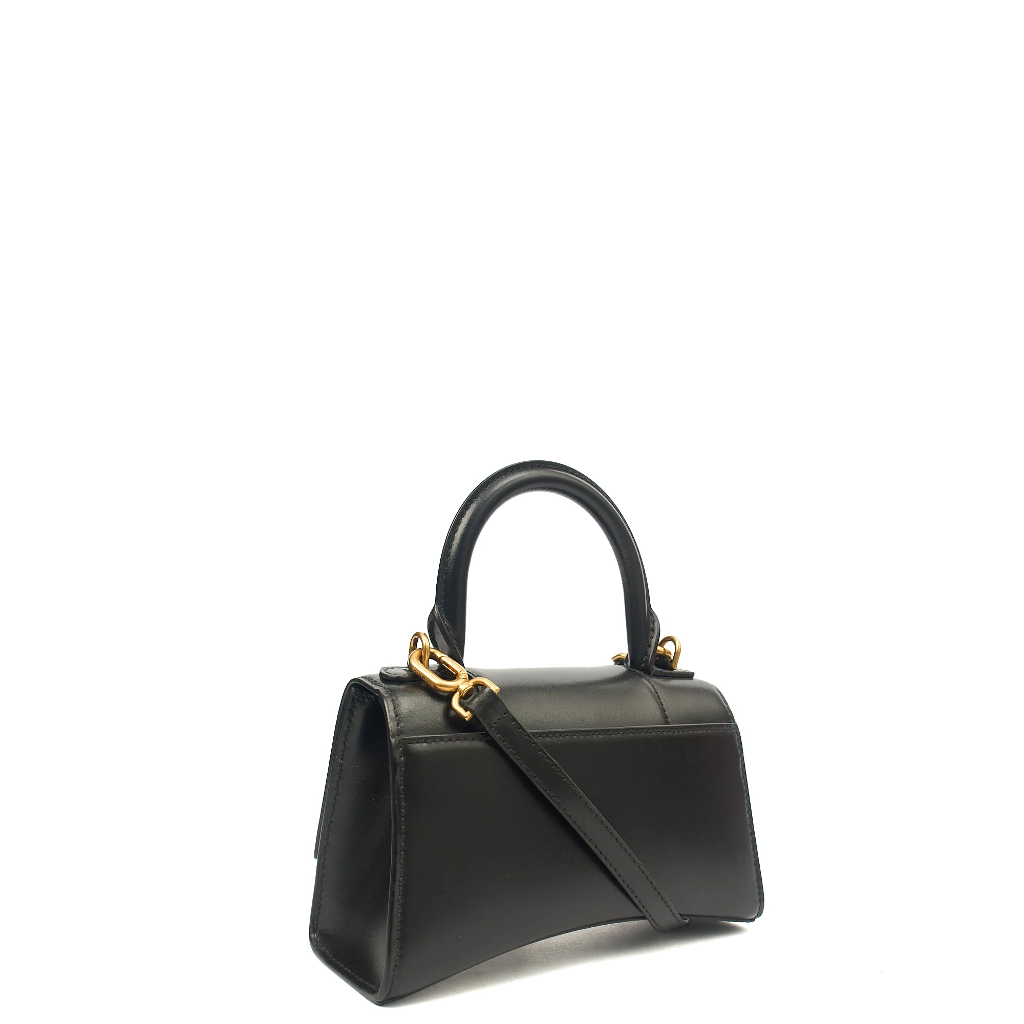 Picture of Balenciaga Cross Body Hourglass Top Handle XS in Black, Leather