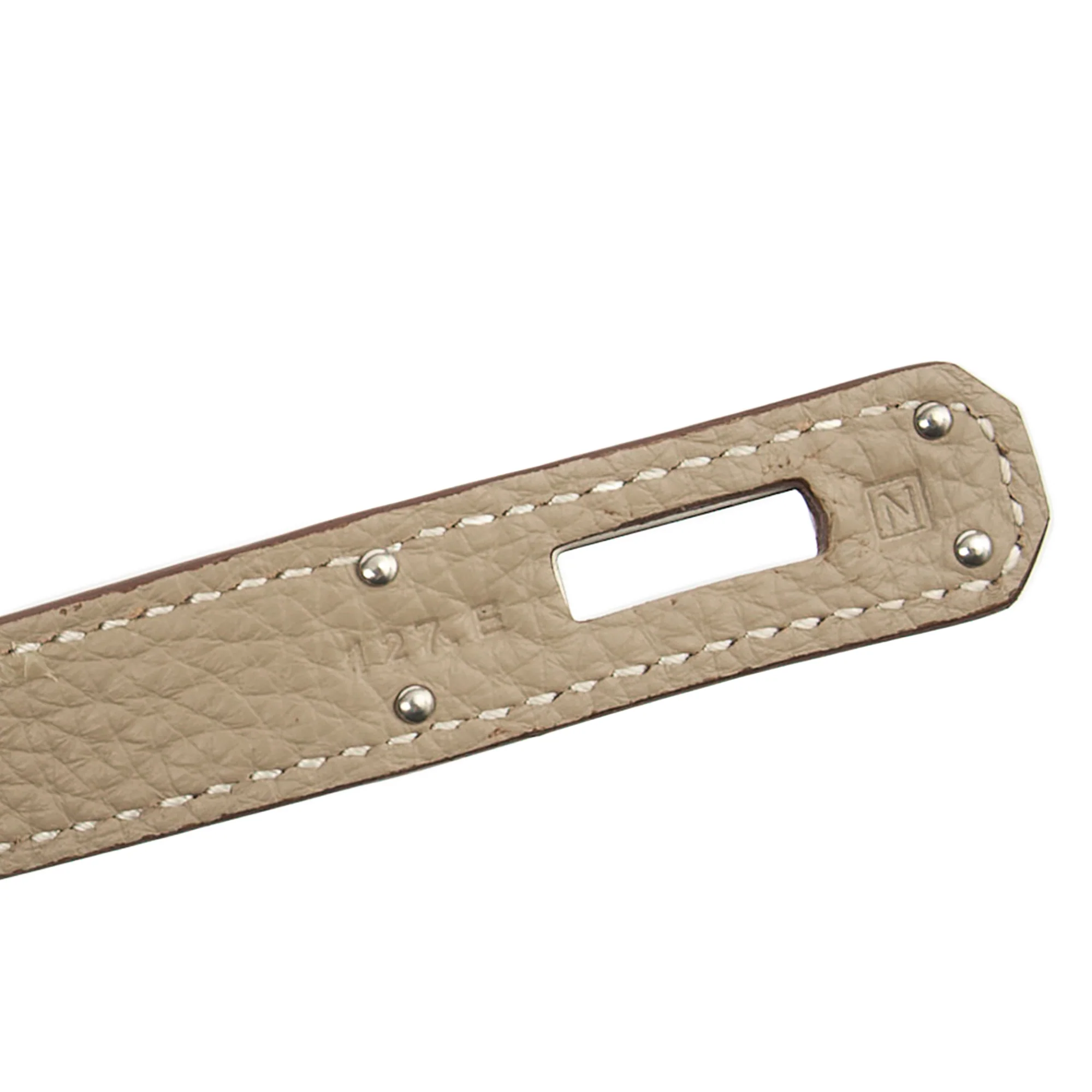 Picture of Hermes Tote Birkin 40 in Gris Tourterelle, Clemence Leather