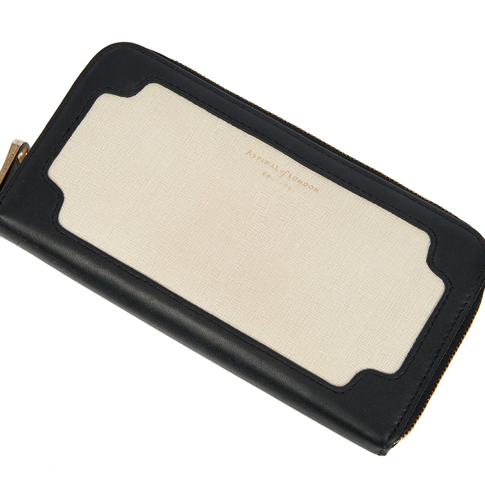 Picture of Aspinal of London Continental Purse in Neutral, Leather