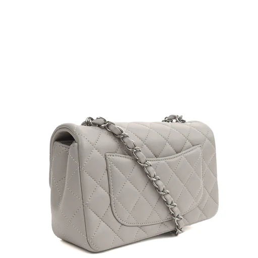 Picture of Chanel Cross Body Classic - Mini (Rectangular) in Grey, Calfskin Leather