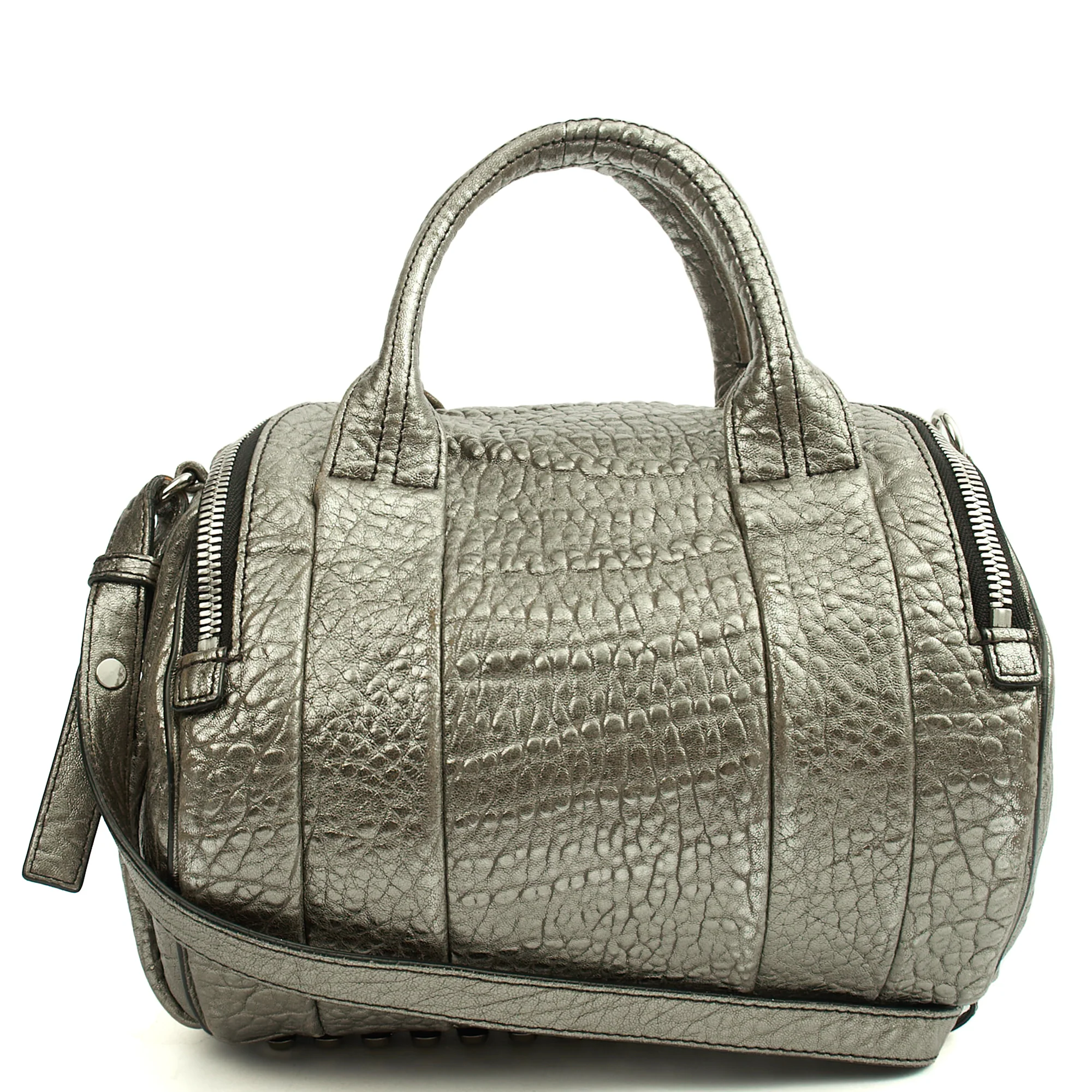 Picture of Alexander Wang Cross Body Rocco in Metallic, Leather