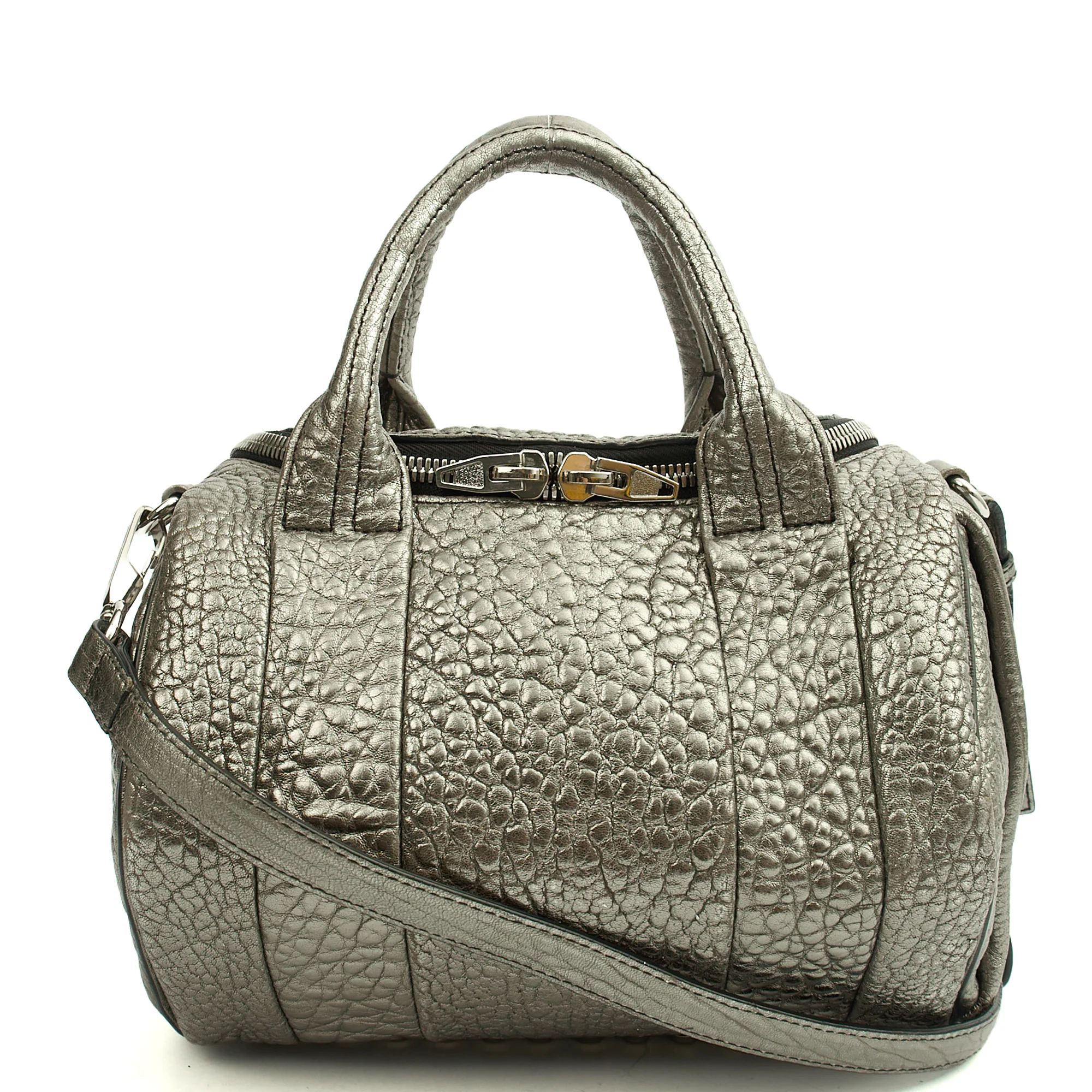 Picture of Alexander Wang Cross Body Rocco in Metallic, Leather