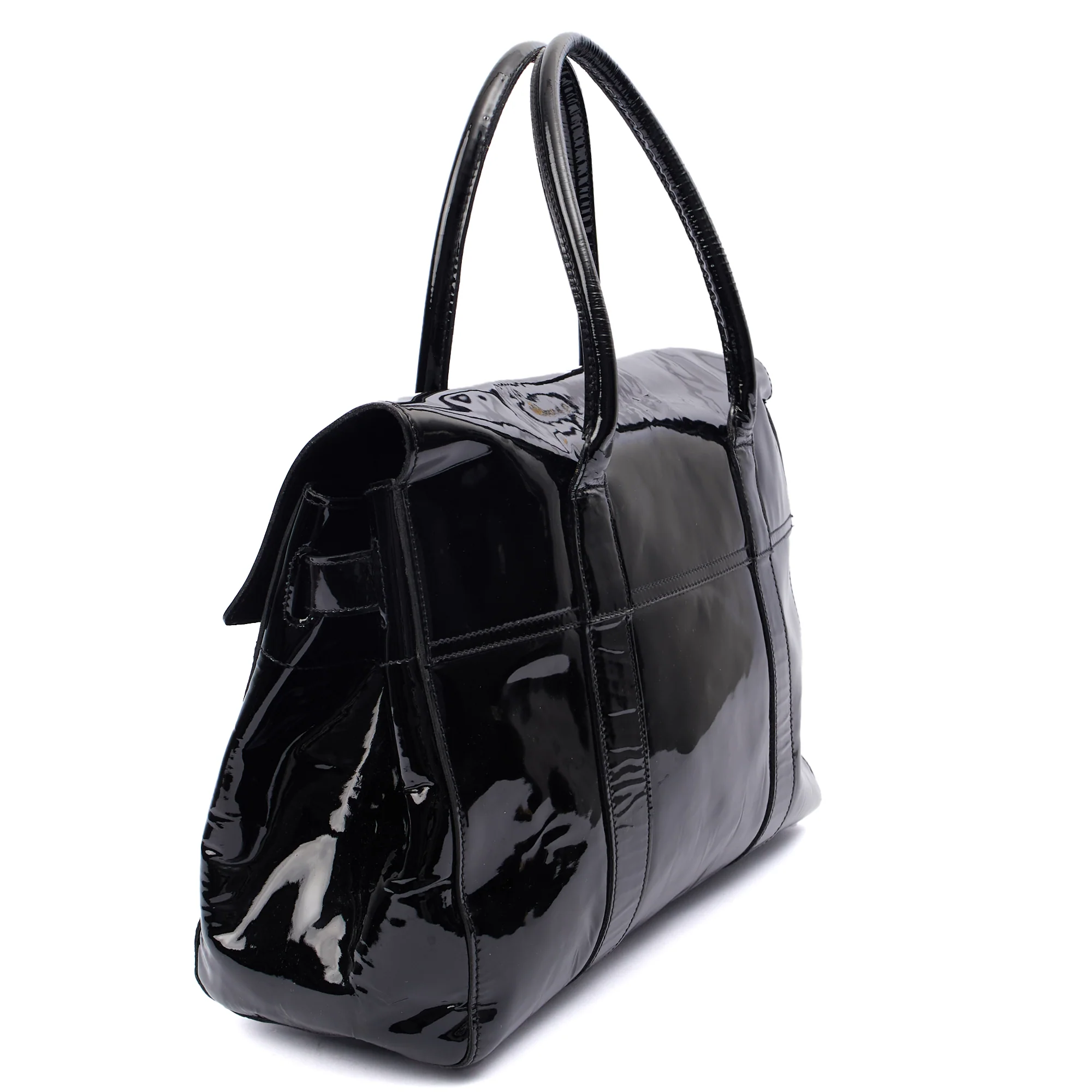 Picture of Mulberry Tote Bayswater Heritage in Black, Patent Leather