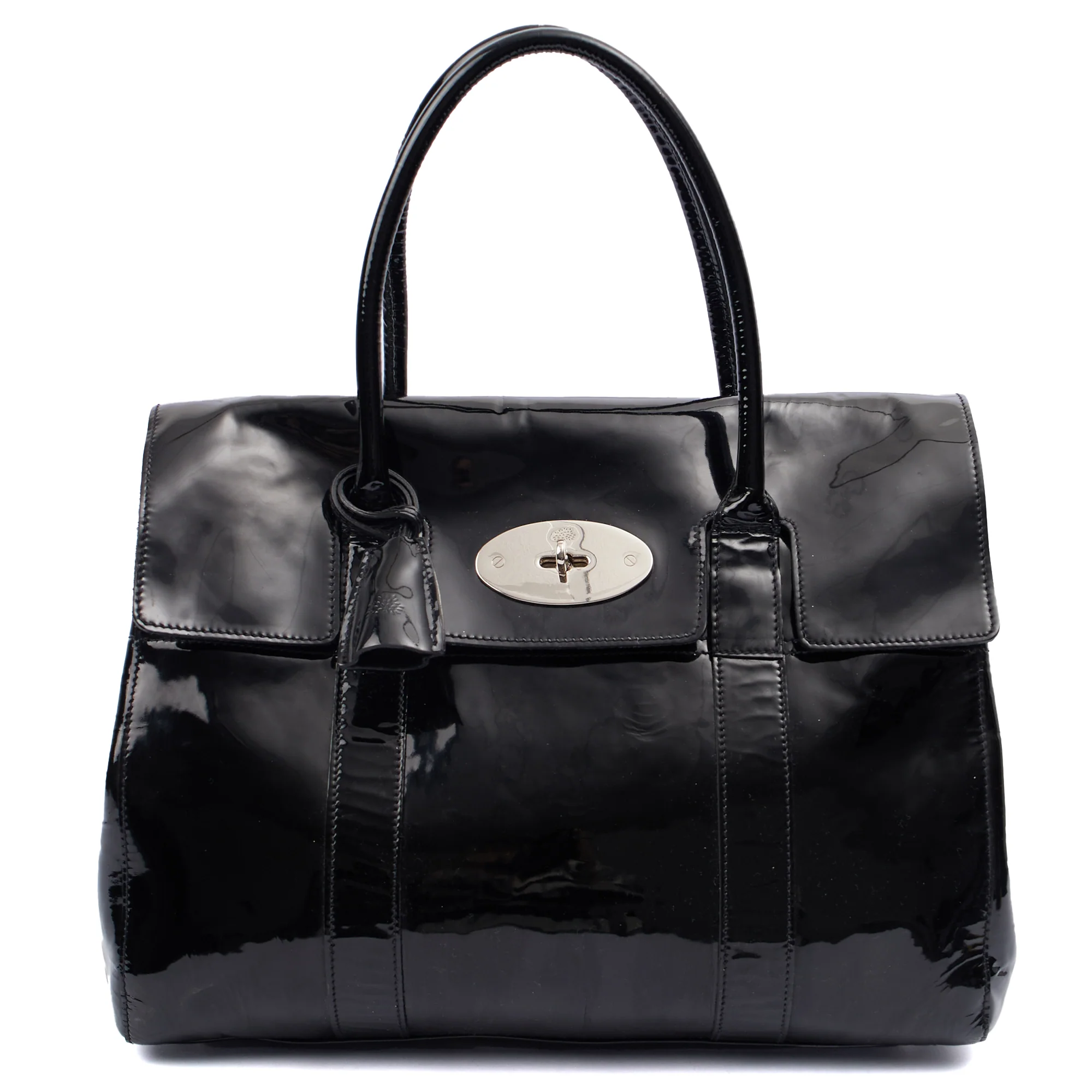 Picture of Mulberry Tote Bayswater Heritage in Black, Patent Leather