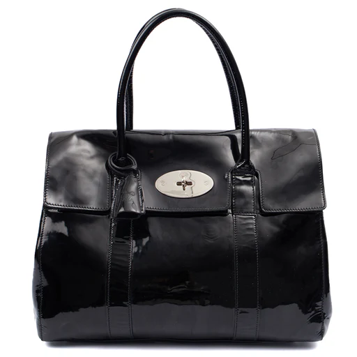 Picture of Mulberry Tote Bayswater Heritage in Black, Patent Leather