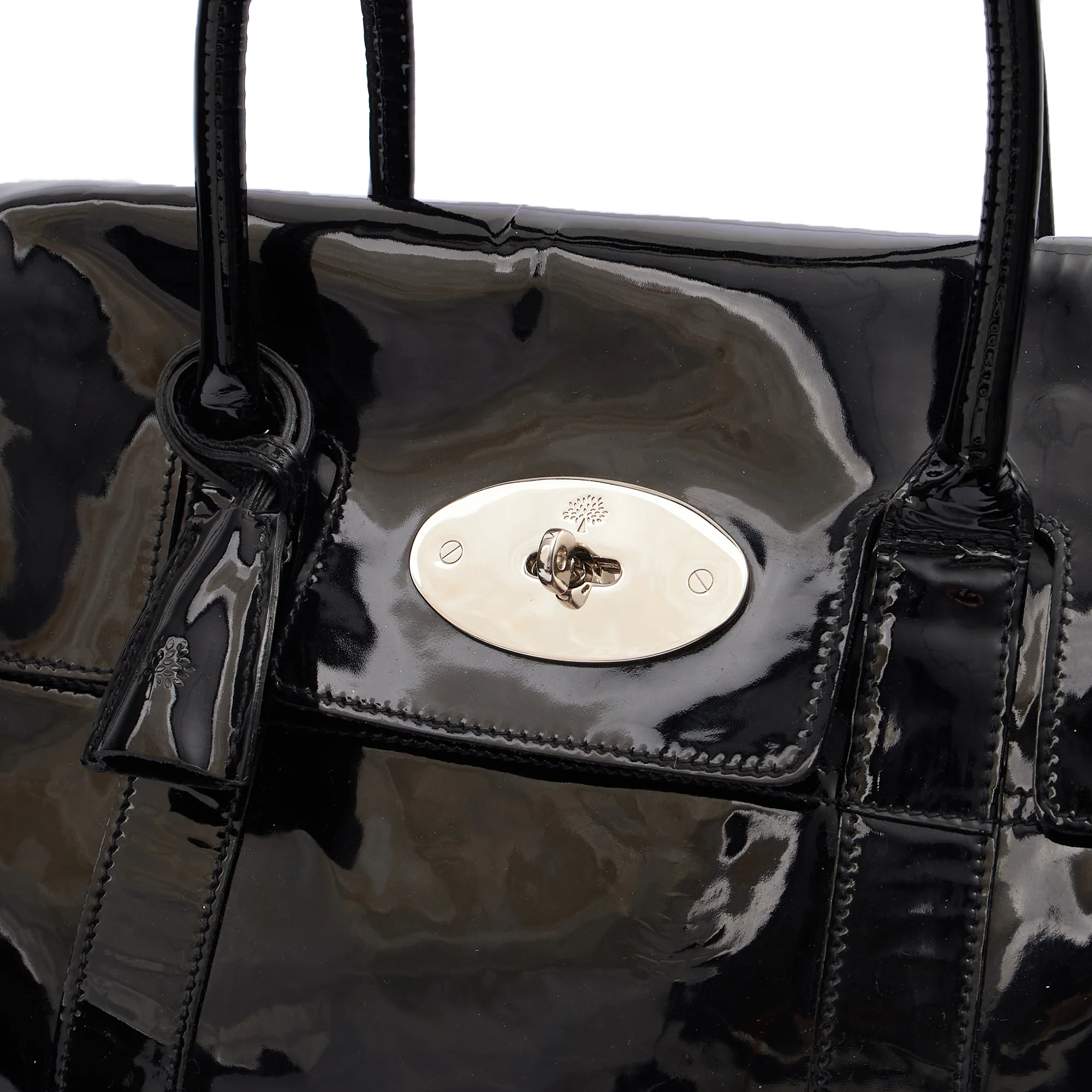 Picture of Mulberry Tote Bayswater Heritage in Black, Patent Leather