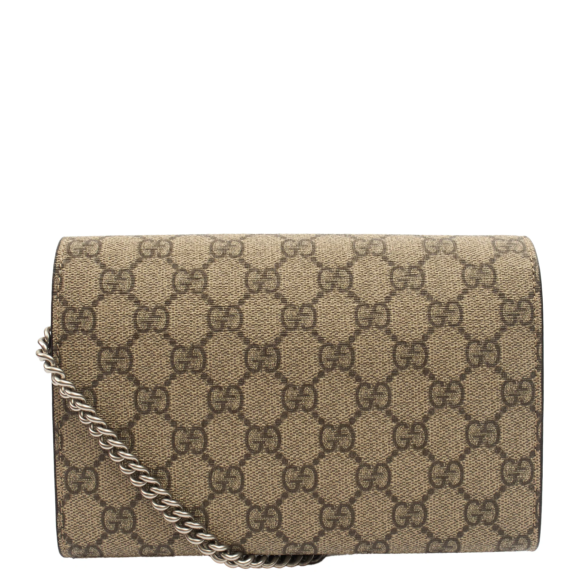 Picture of Gucci Cross Body Dionysus Chain Wallet in GG Supreme, Leather